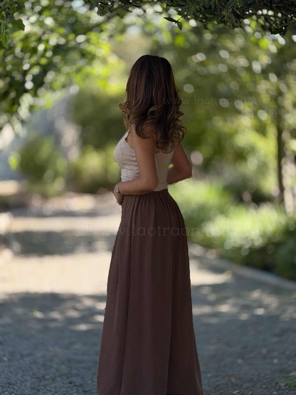 Pantalón Botones marrón