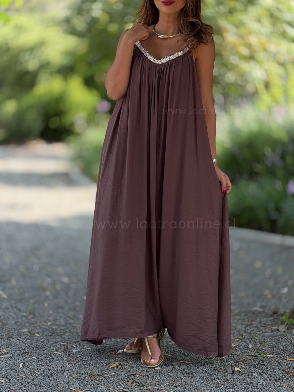 Vestido Saona marrón