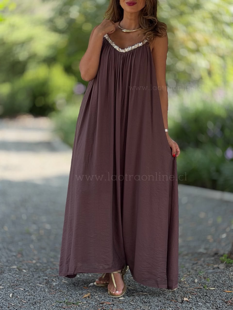 Vestido Saona marrón