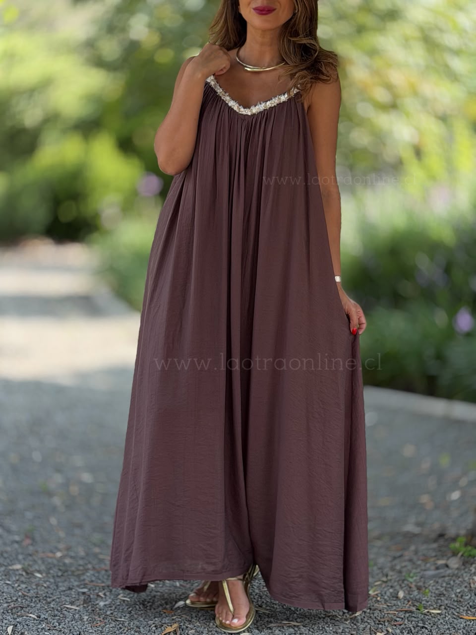 Vestido Saona marrón