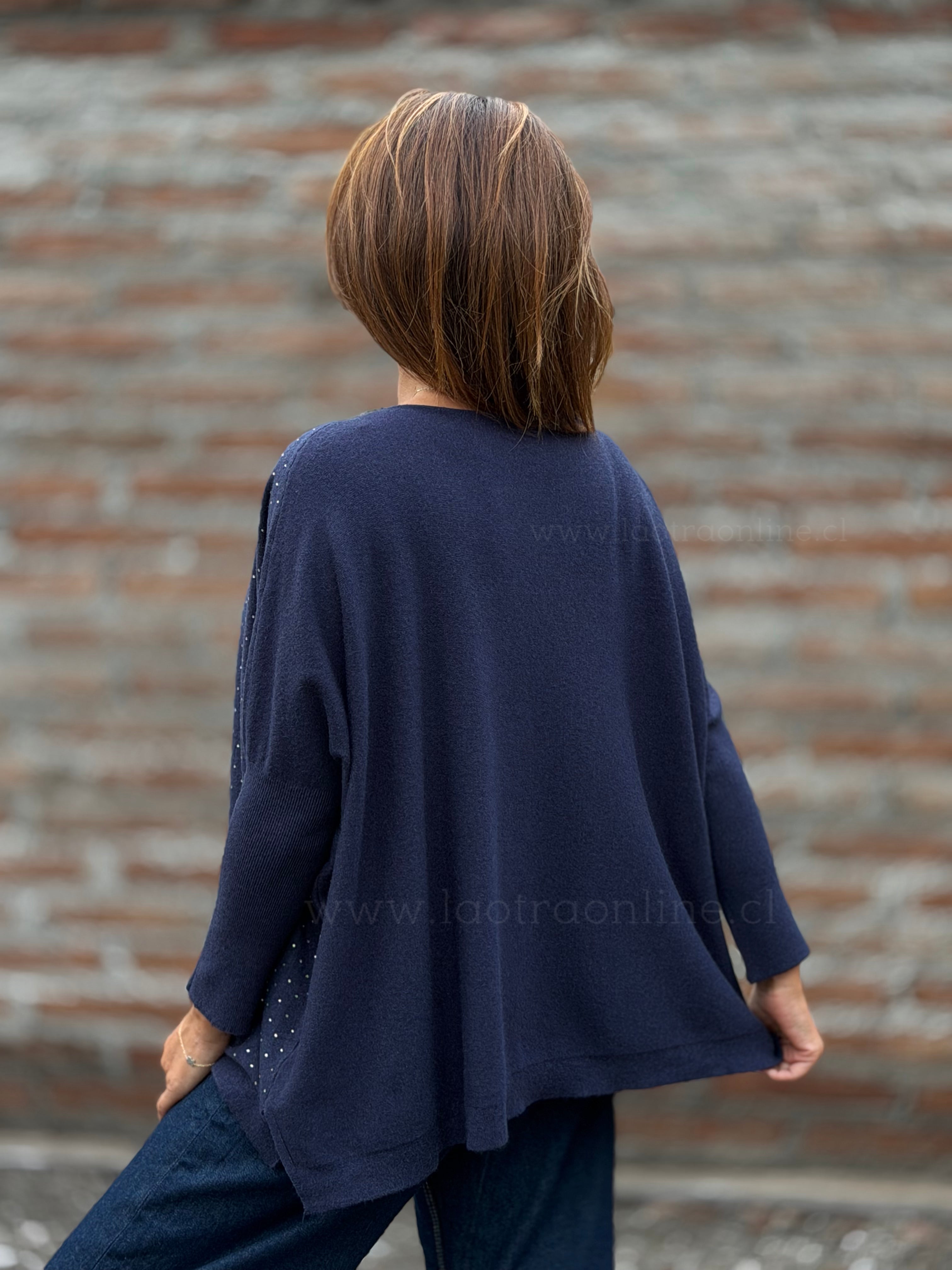 Sweater tachitas azul