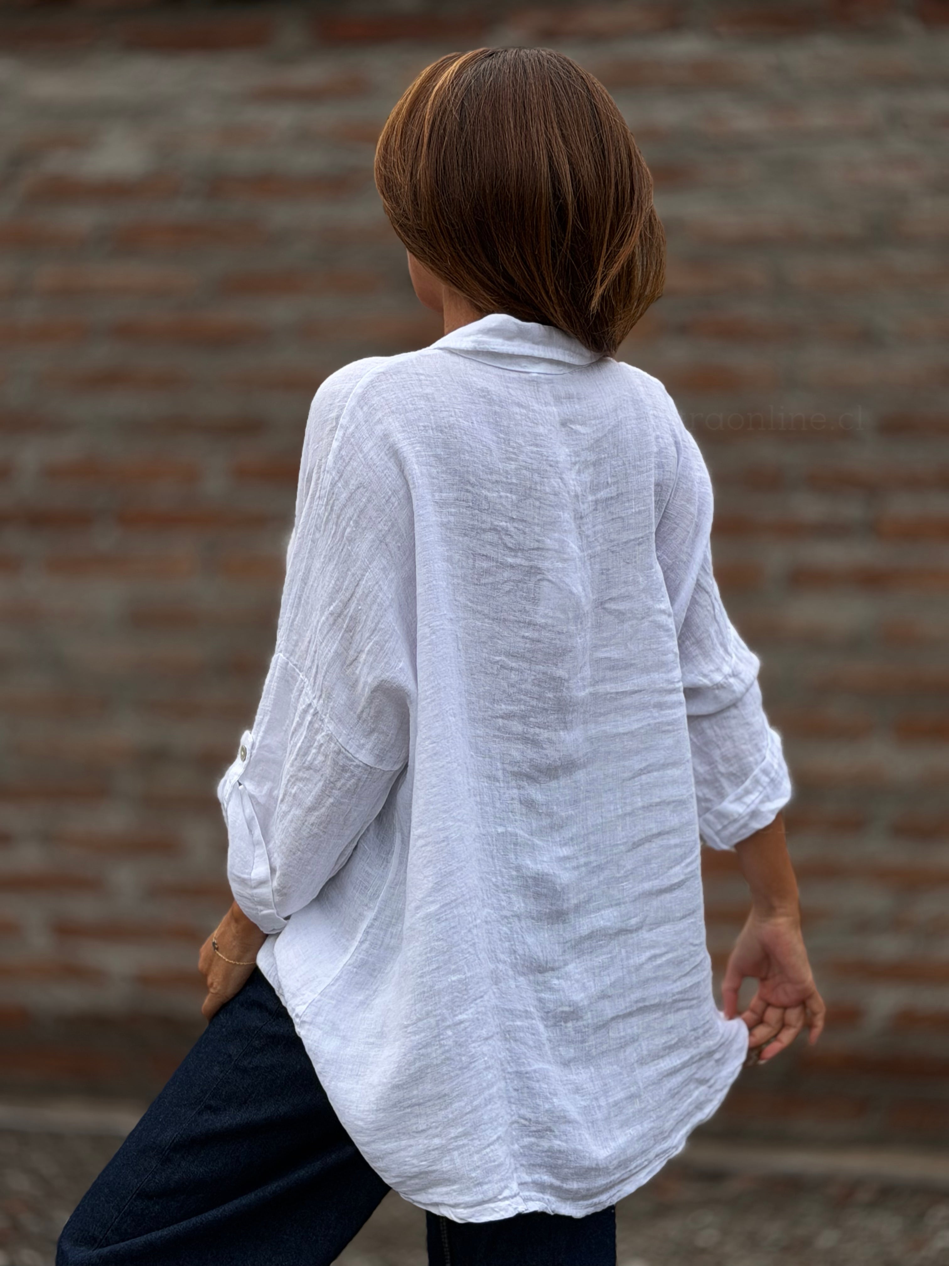 Camisa puro lino blanco