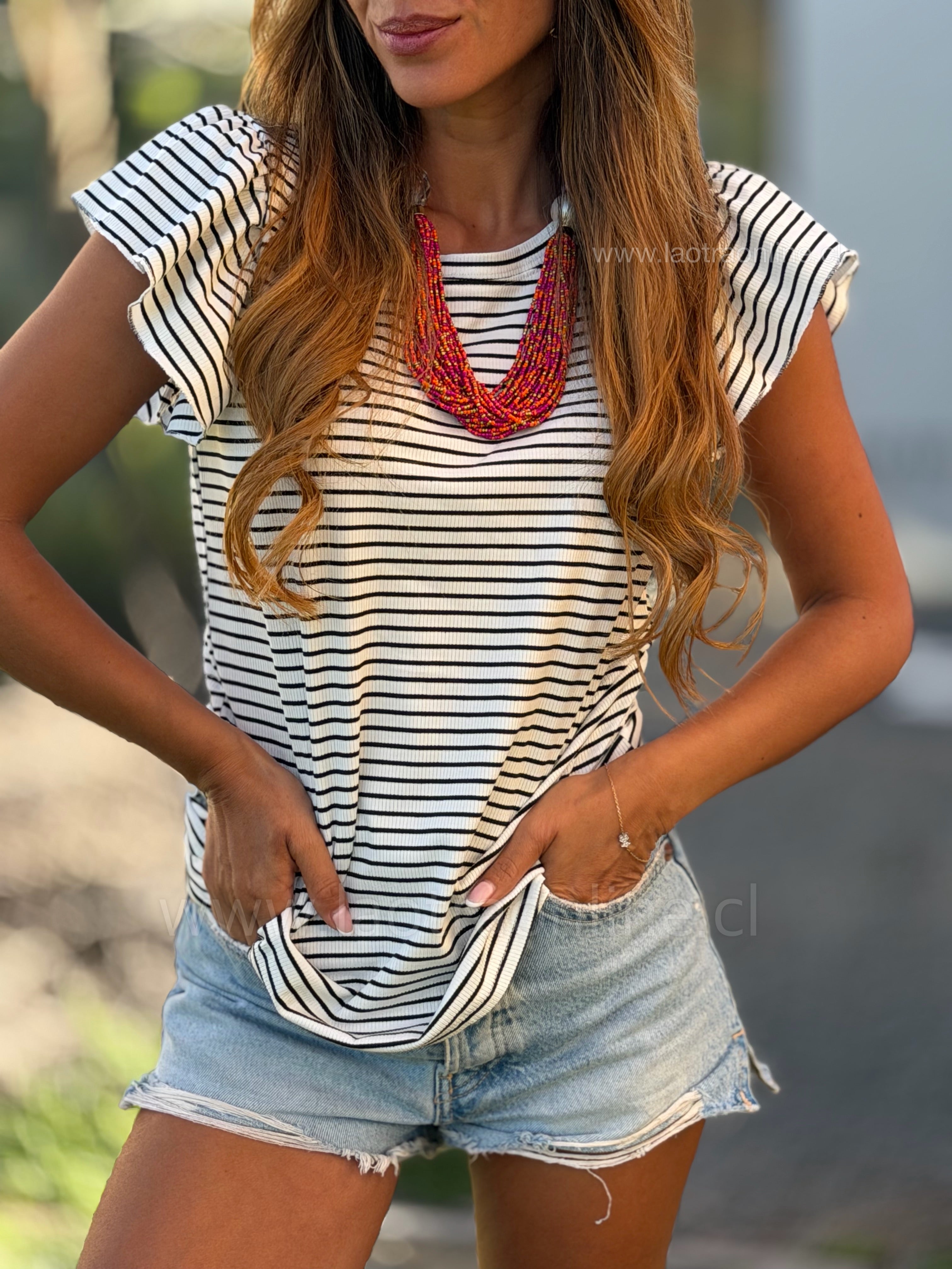 Polera amour blanco