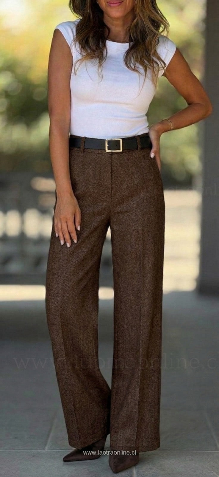 Pantalón +Cinturón Invierno café