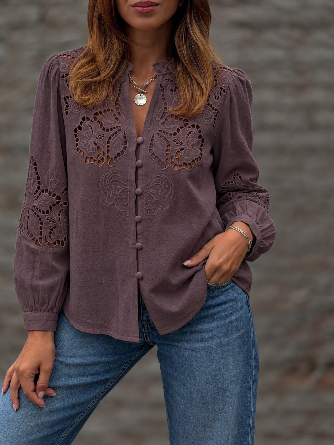 Blusa Buda marrón