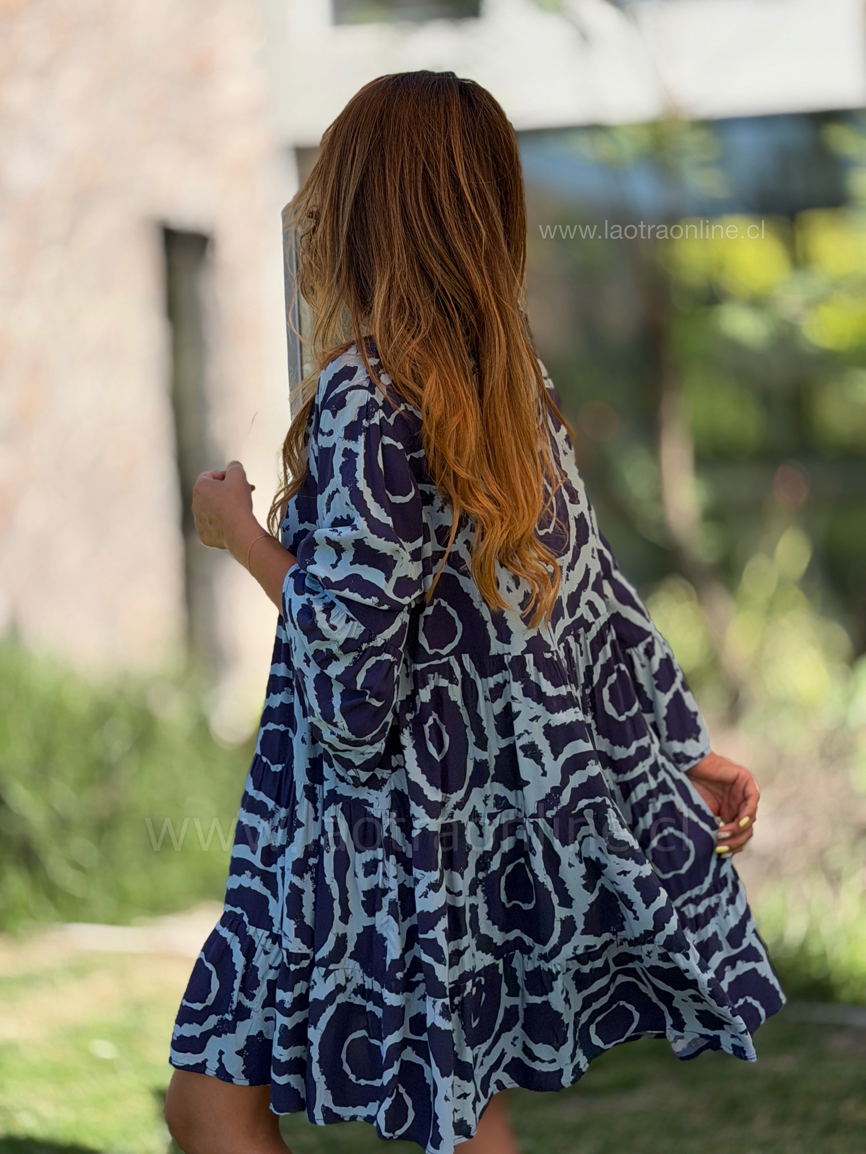 Vestido María Antonieta azul