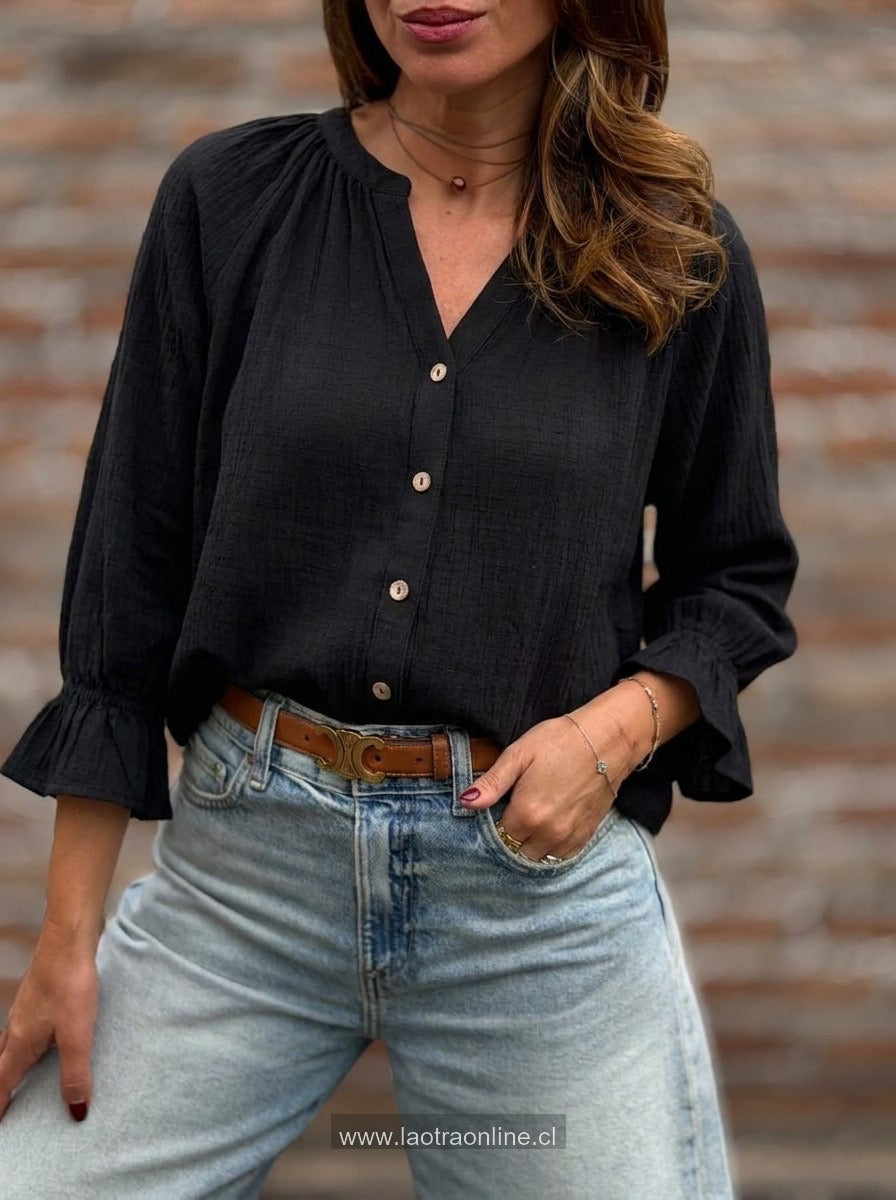 Blusa rústica negro
