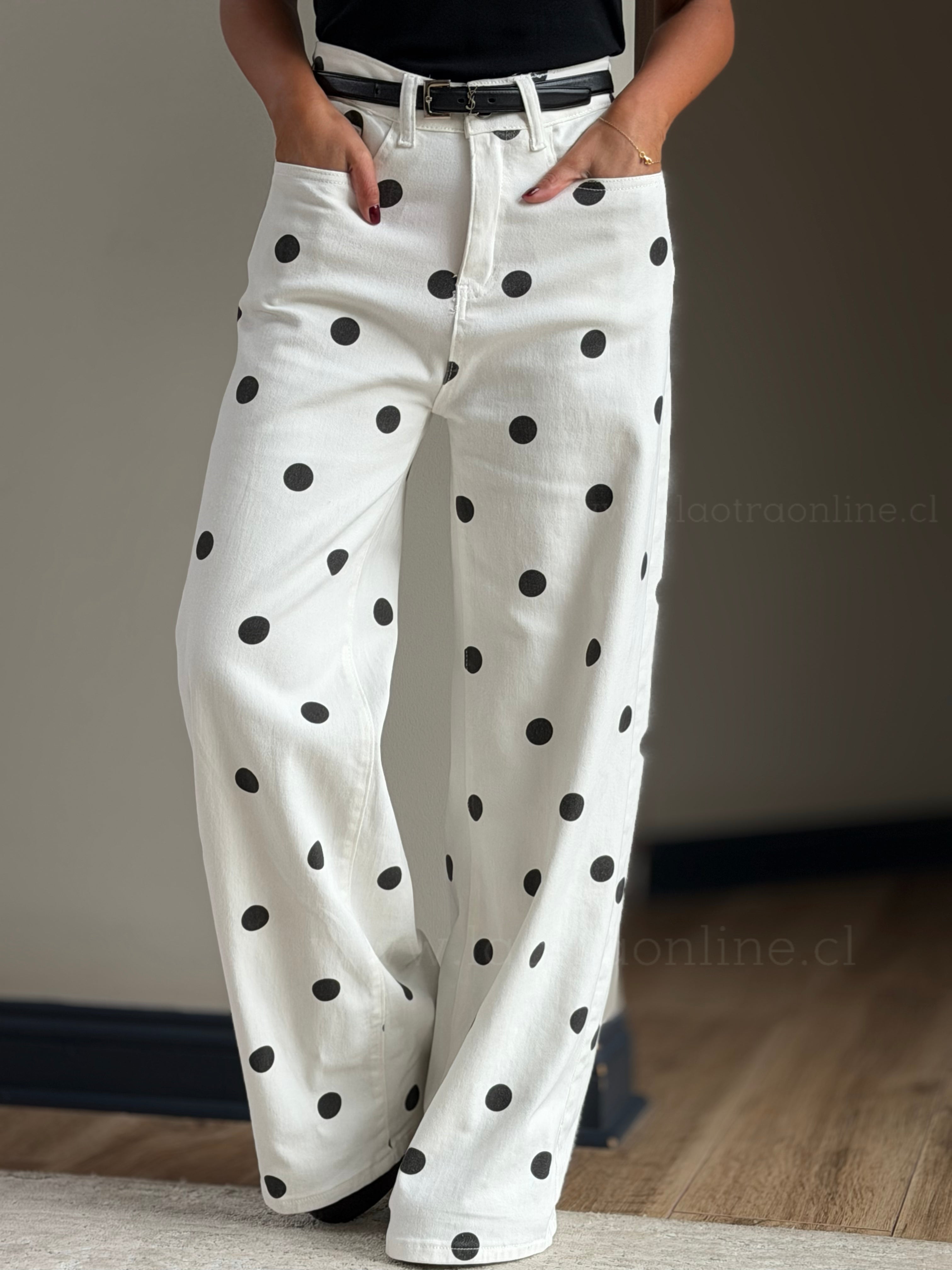 Jeans lunares precioso hueso