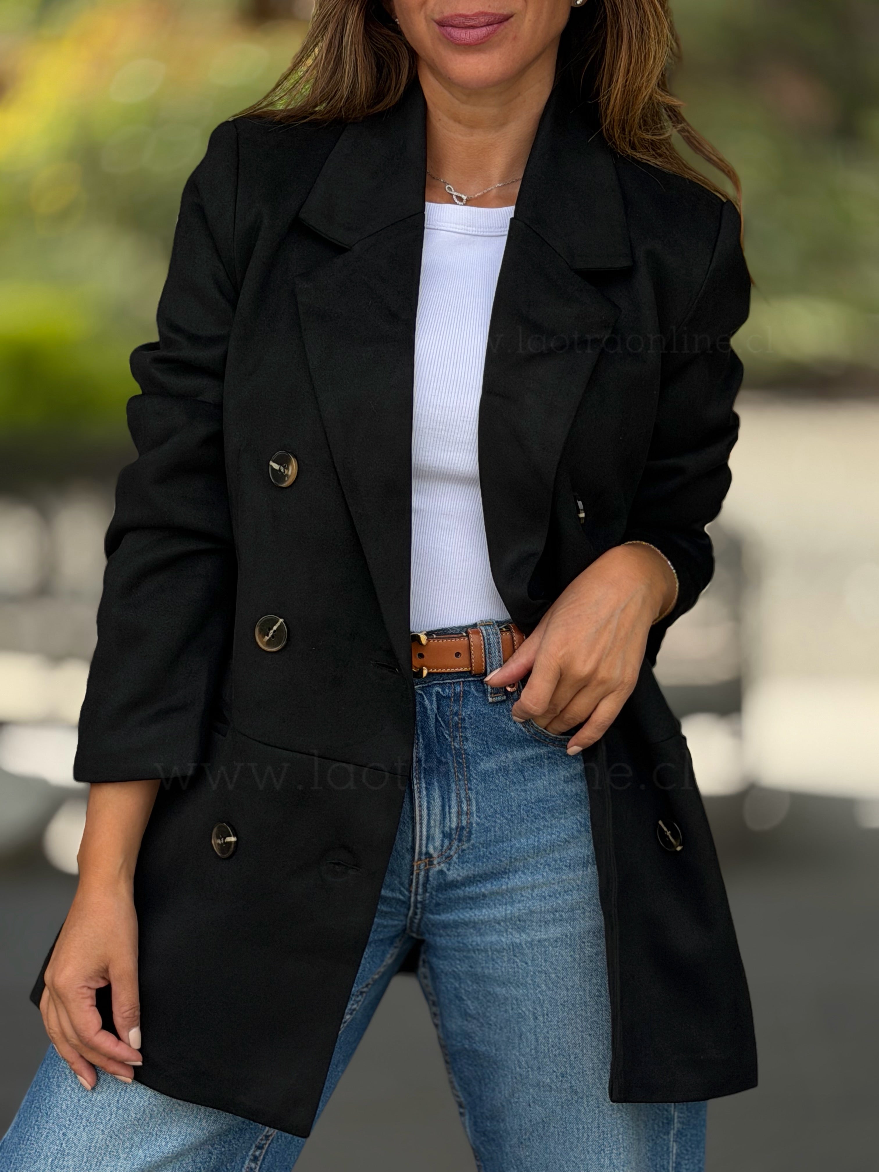 Blazer gamuza soñado negro