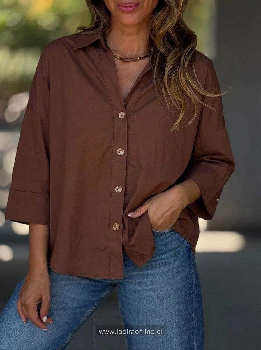 Blusa Japonesa marrón