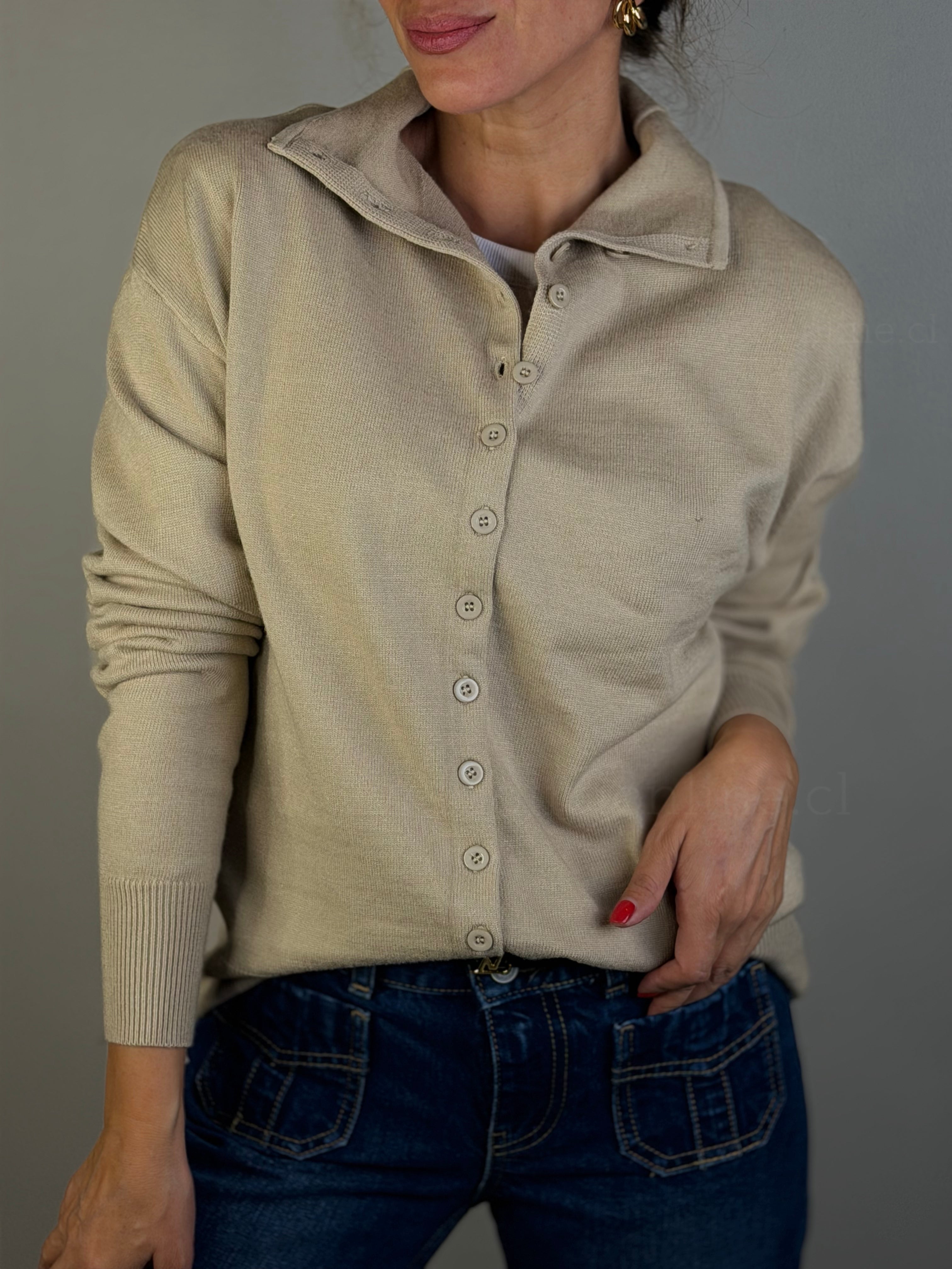 Chalequito Buttons beige
