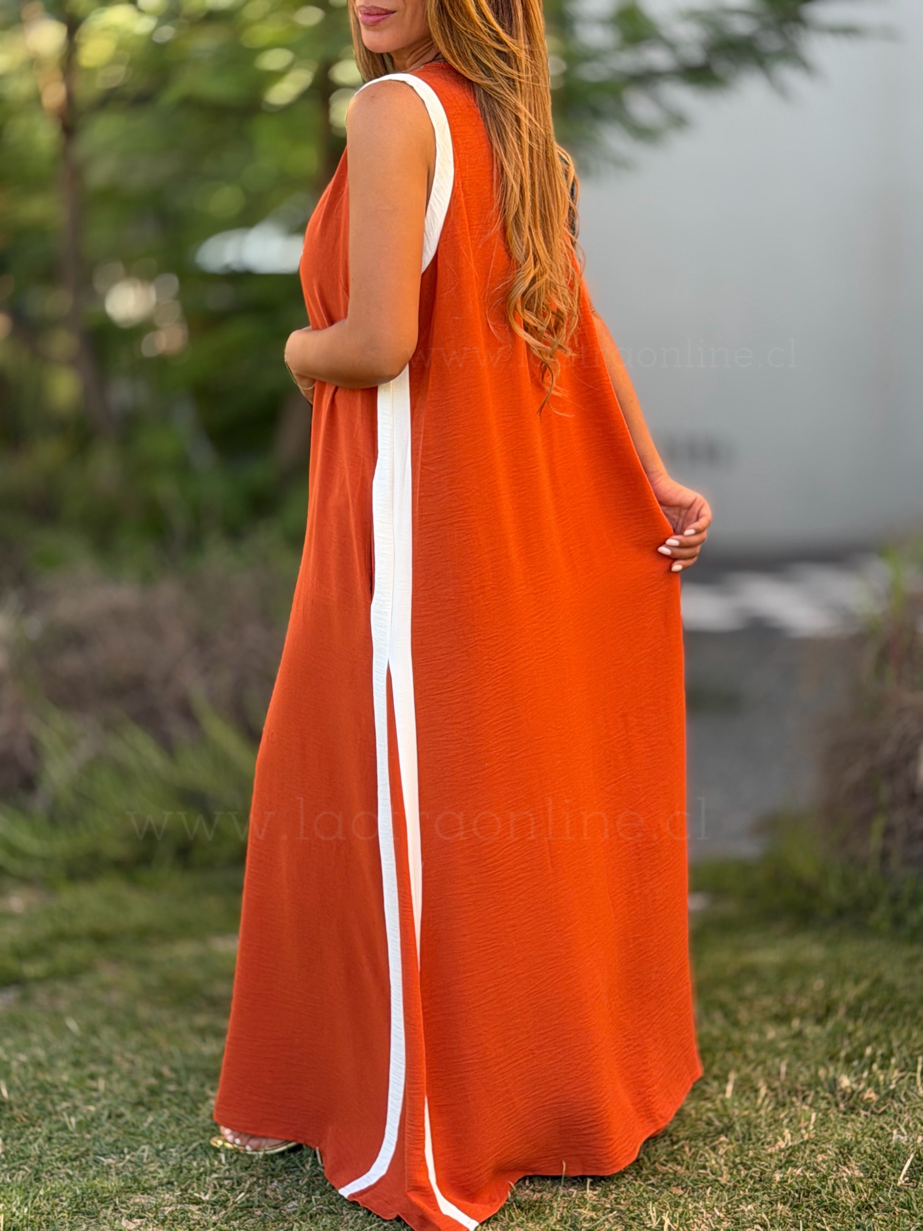 Vestido Sunset en Capri terracota