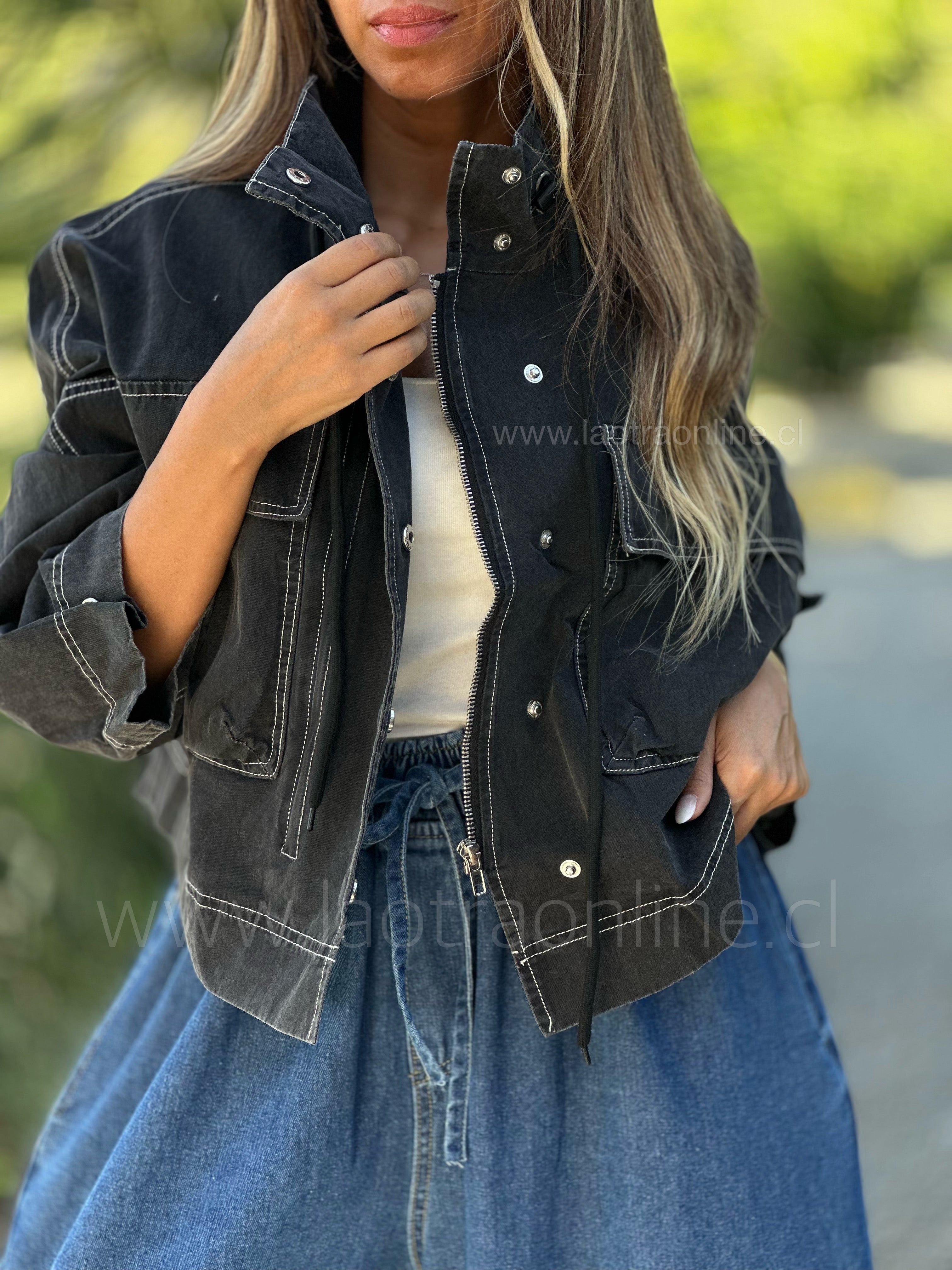 Chaqueta Monroe negro/grafito