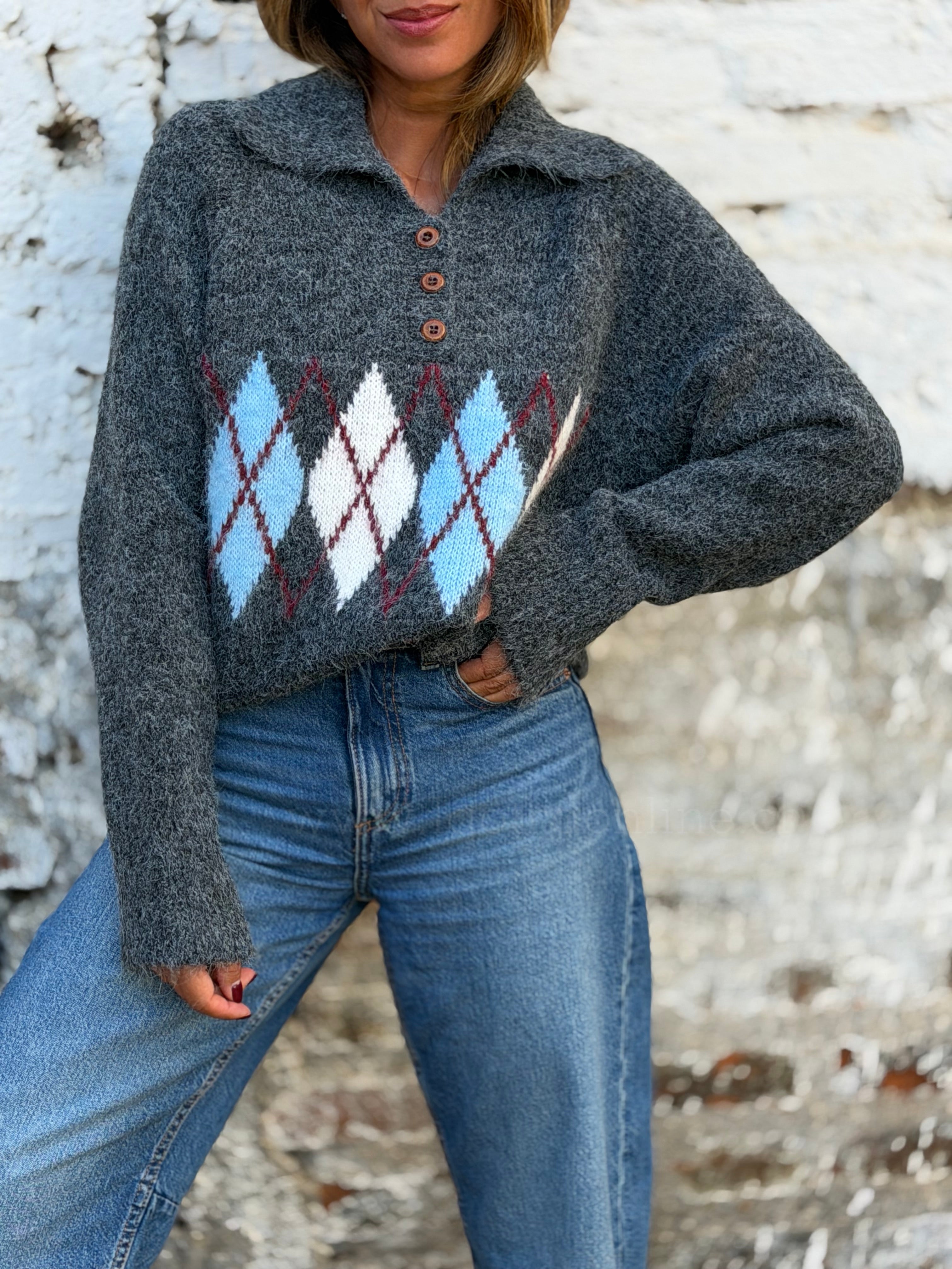 Sweater rombo marengo