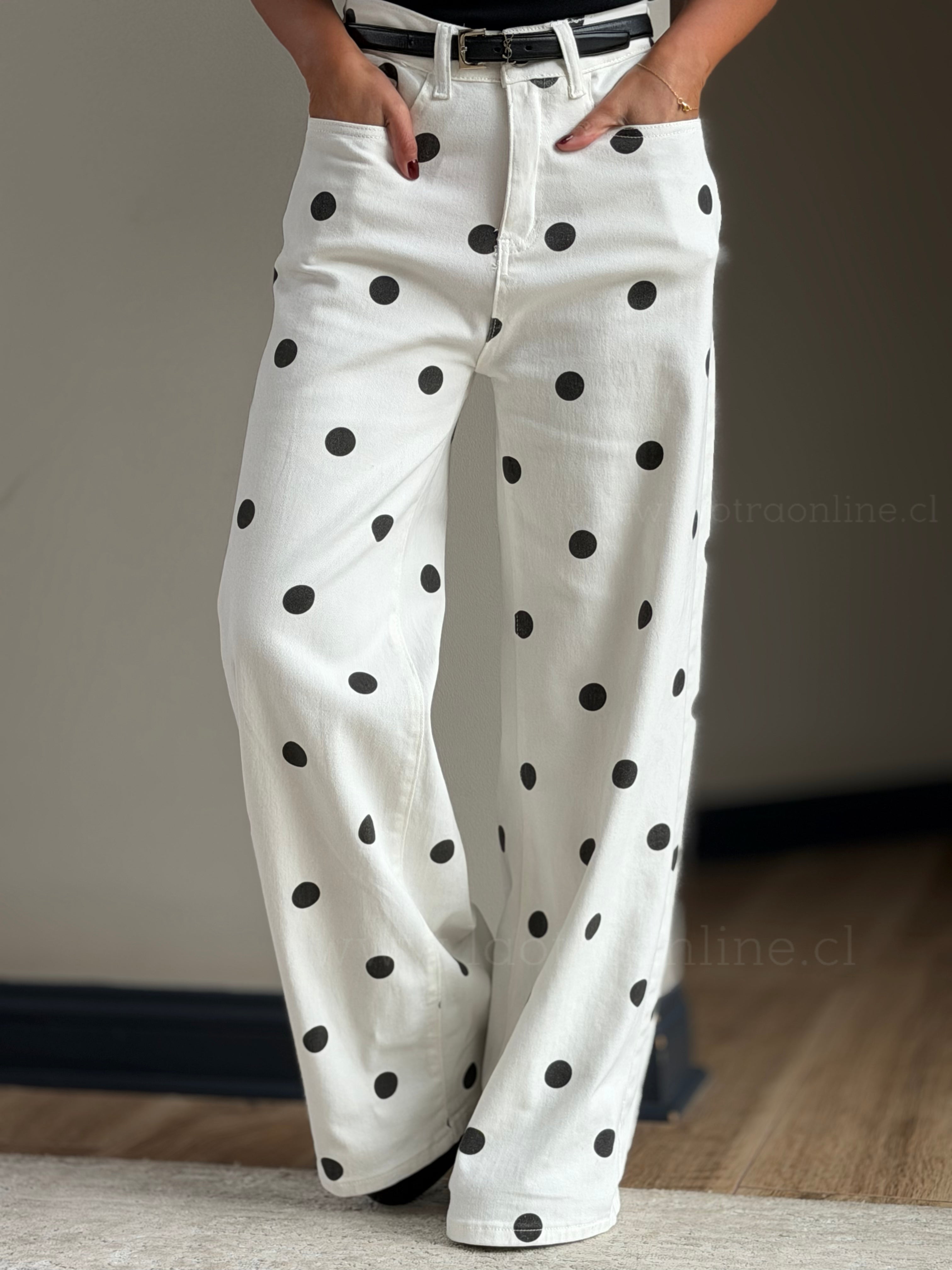 Jeans lunares precioso hueso