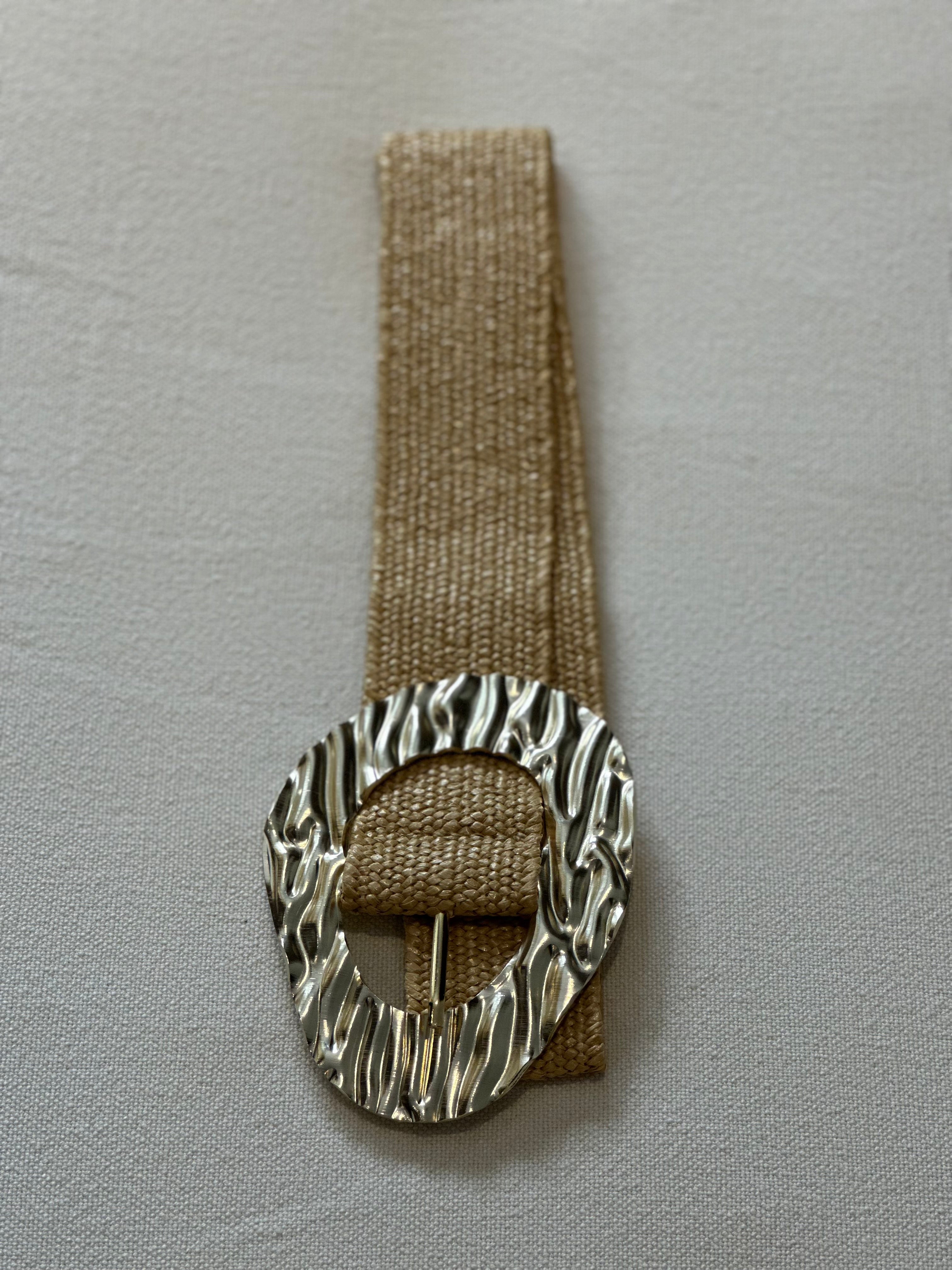 Cinturón rafia toffe