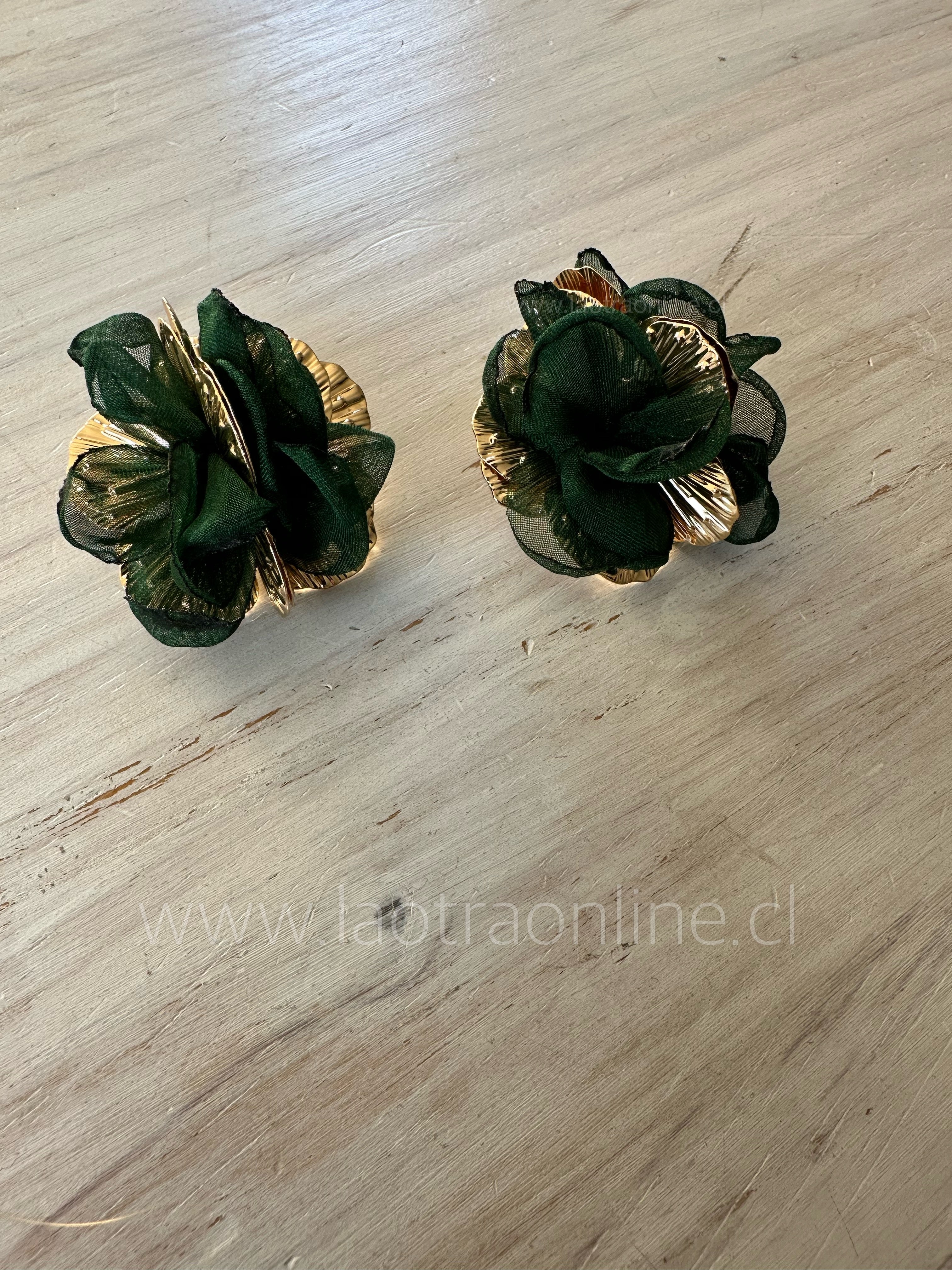 Aros tela esmeralda