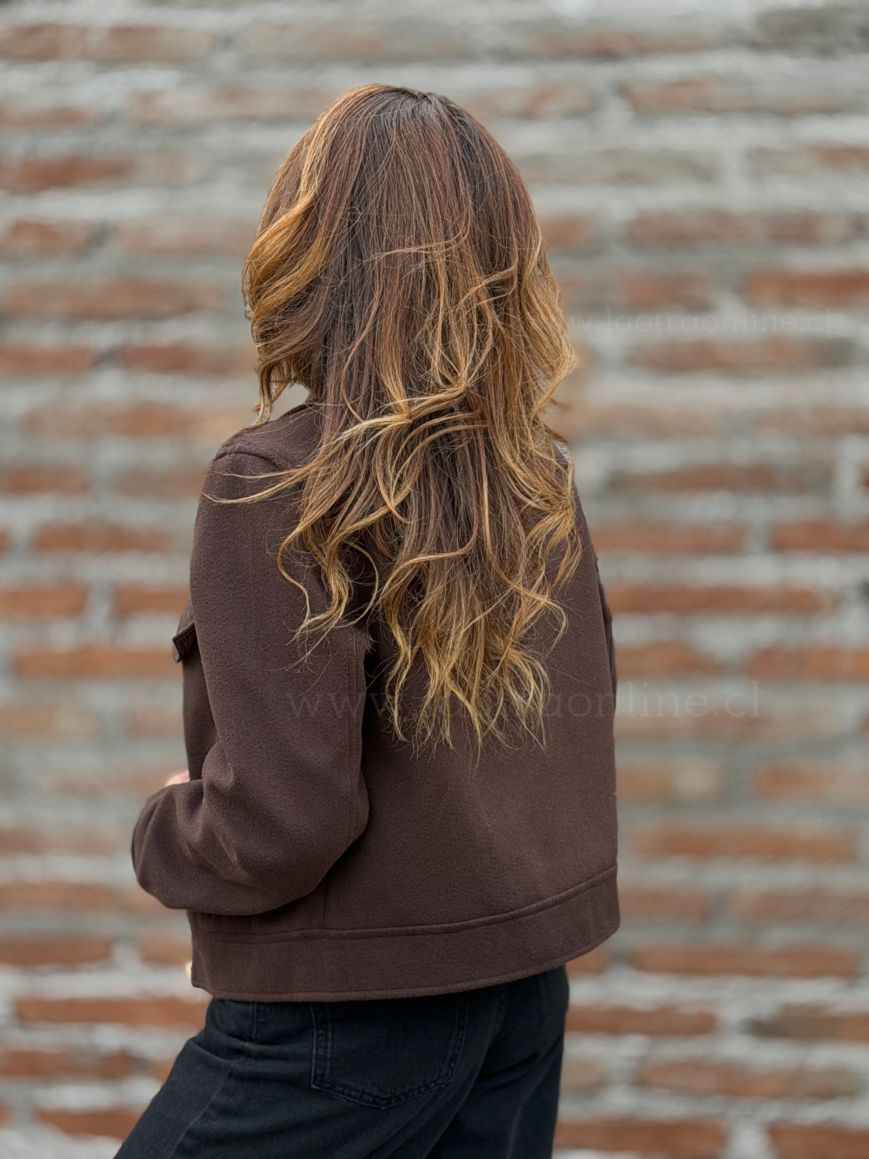 Chaqueta clásica paño marrón