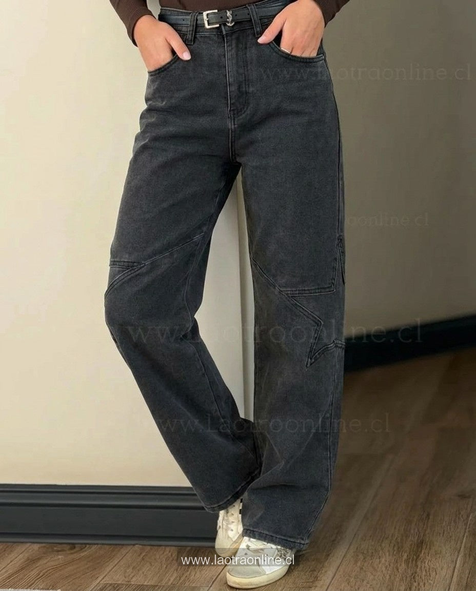 Jeans Estrella costado negro