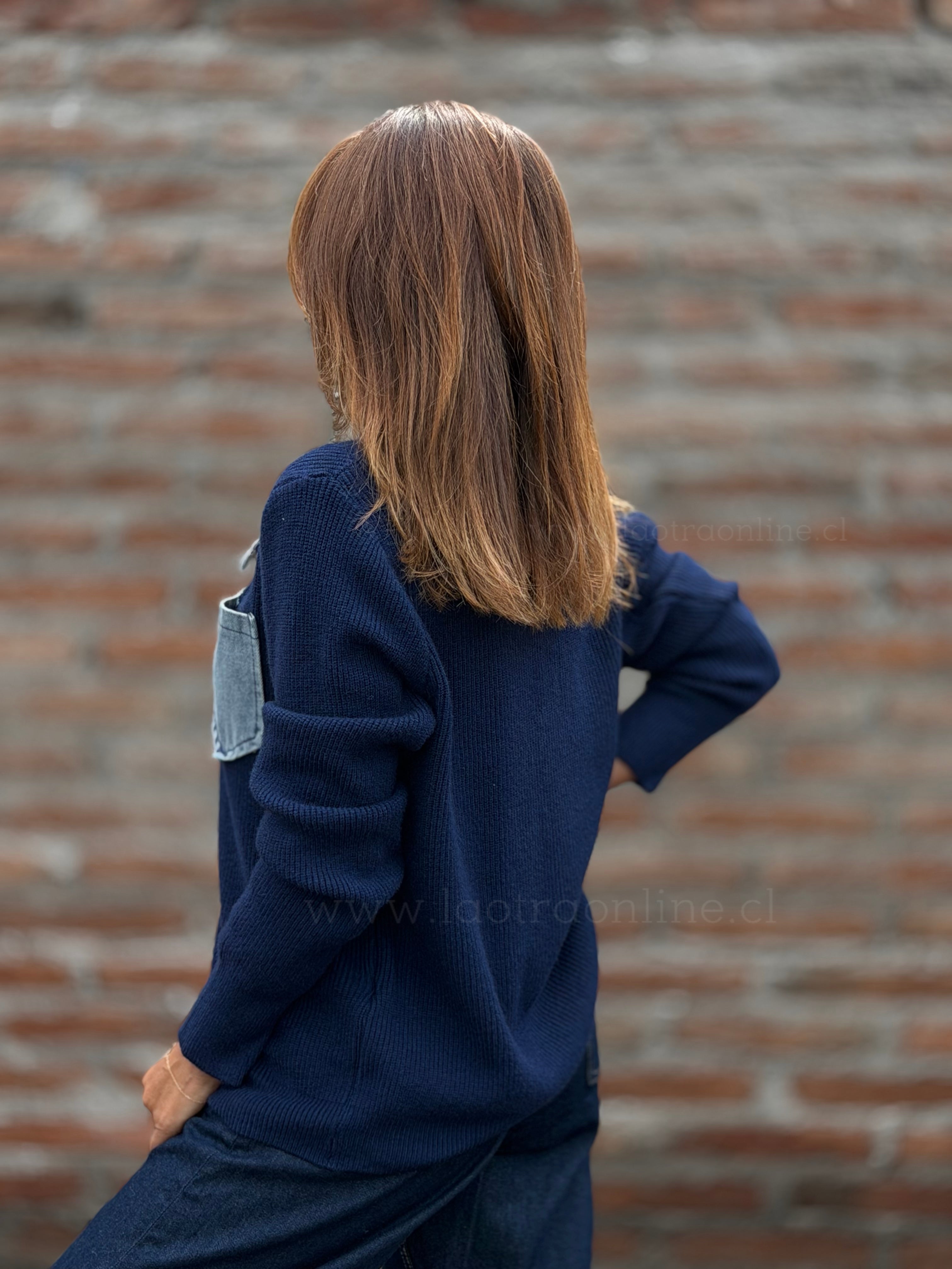 New Chaleco Jeans azul