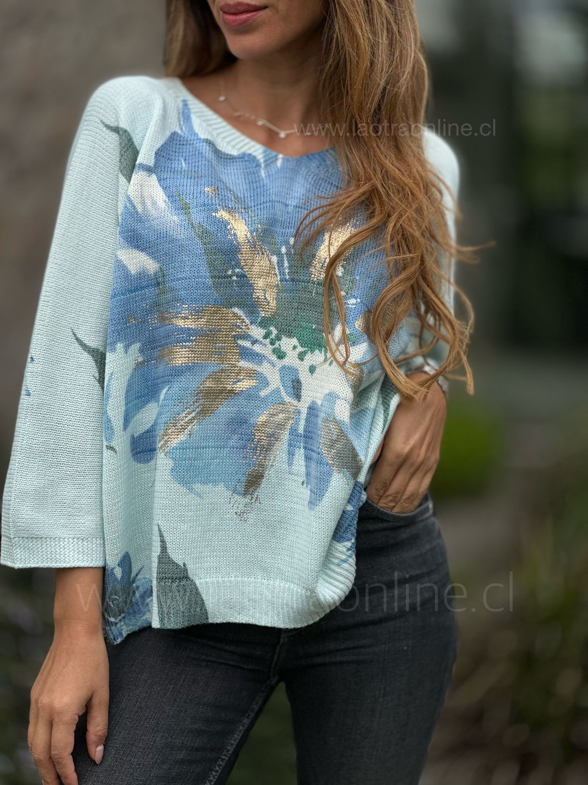 Sweater Violeta azul
