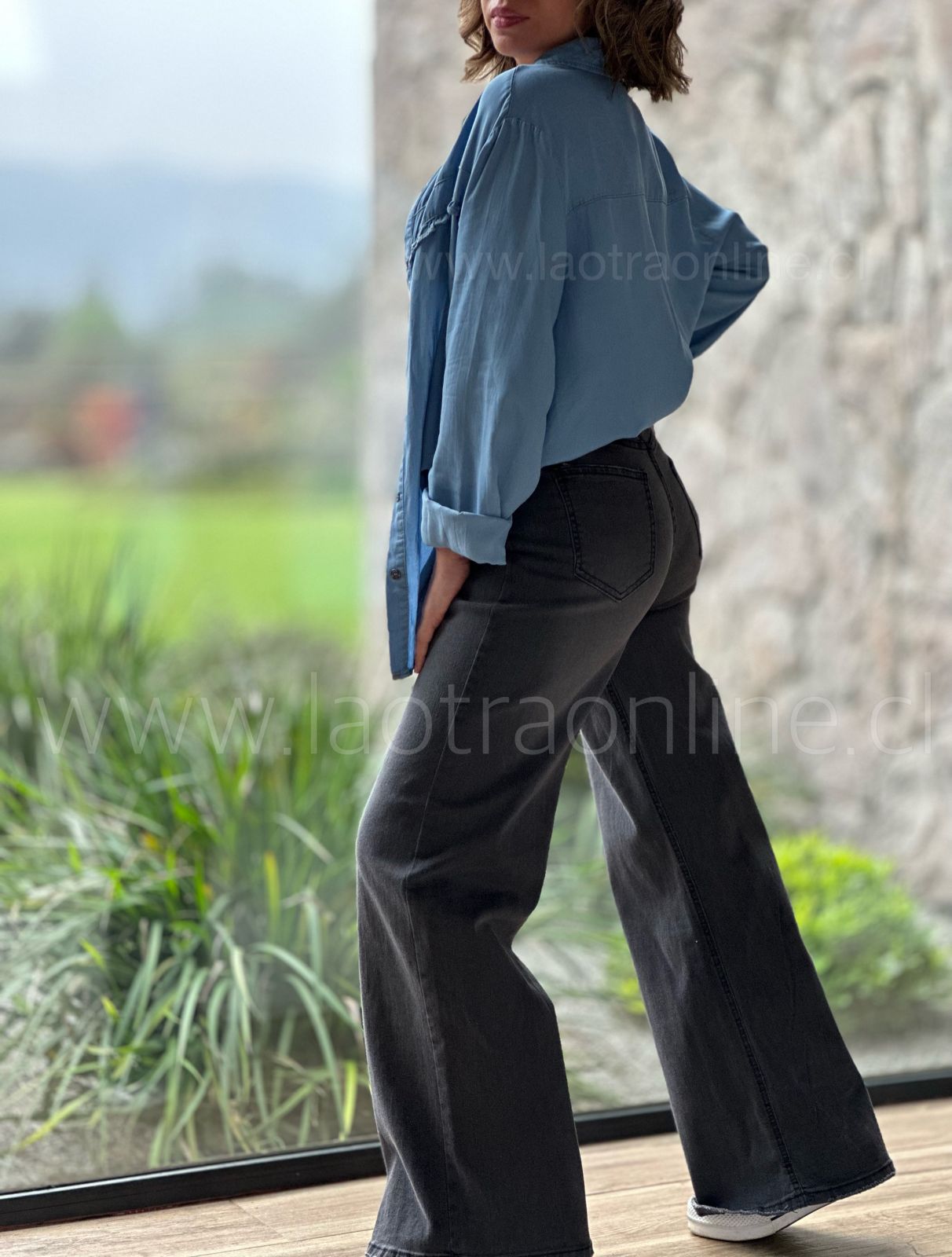 Jeans Culotte Azis negro