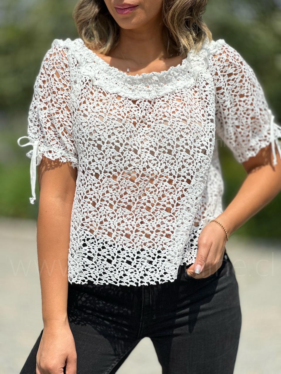 Polera Lisboa blanco - S/M (38-40)