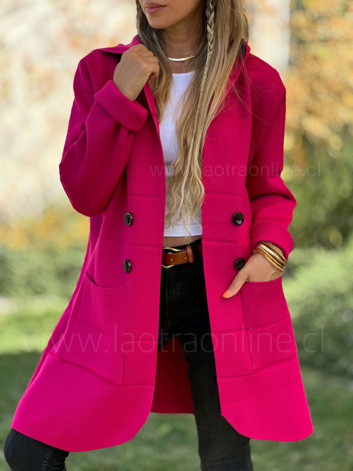 Abrigo Deli frambuesa