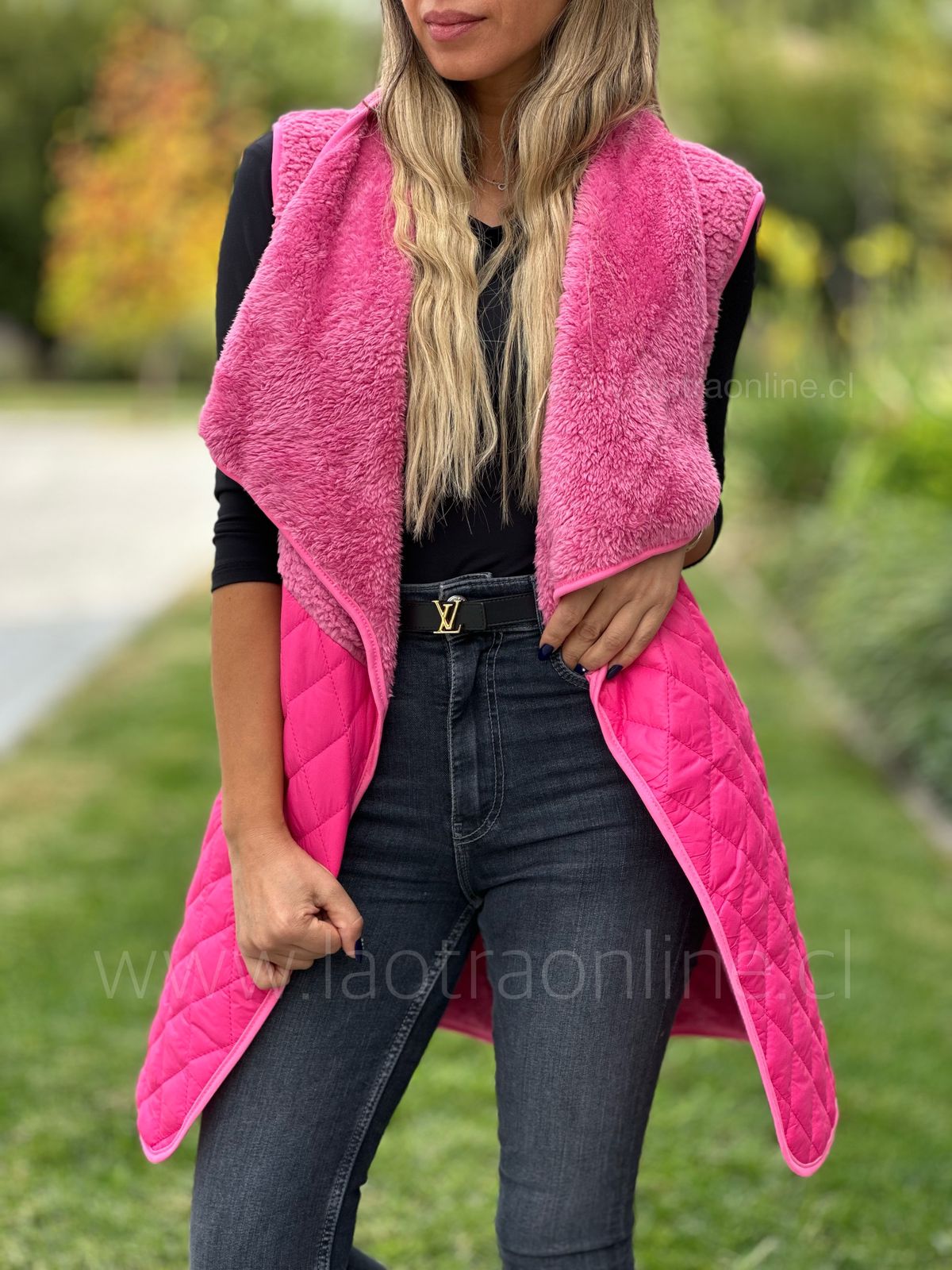 Parca sin mangas Maldivas fucsia