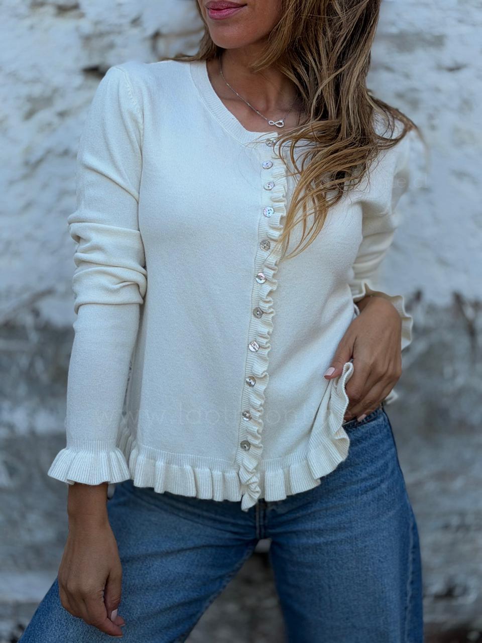 Chaleco Encanto crema