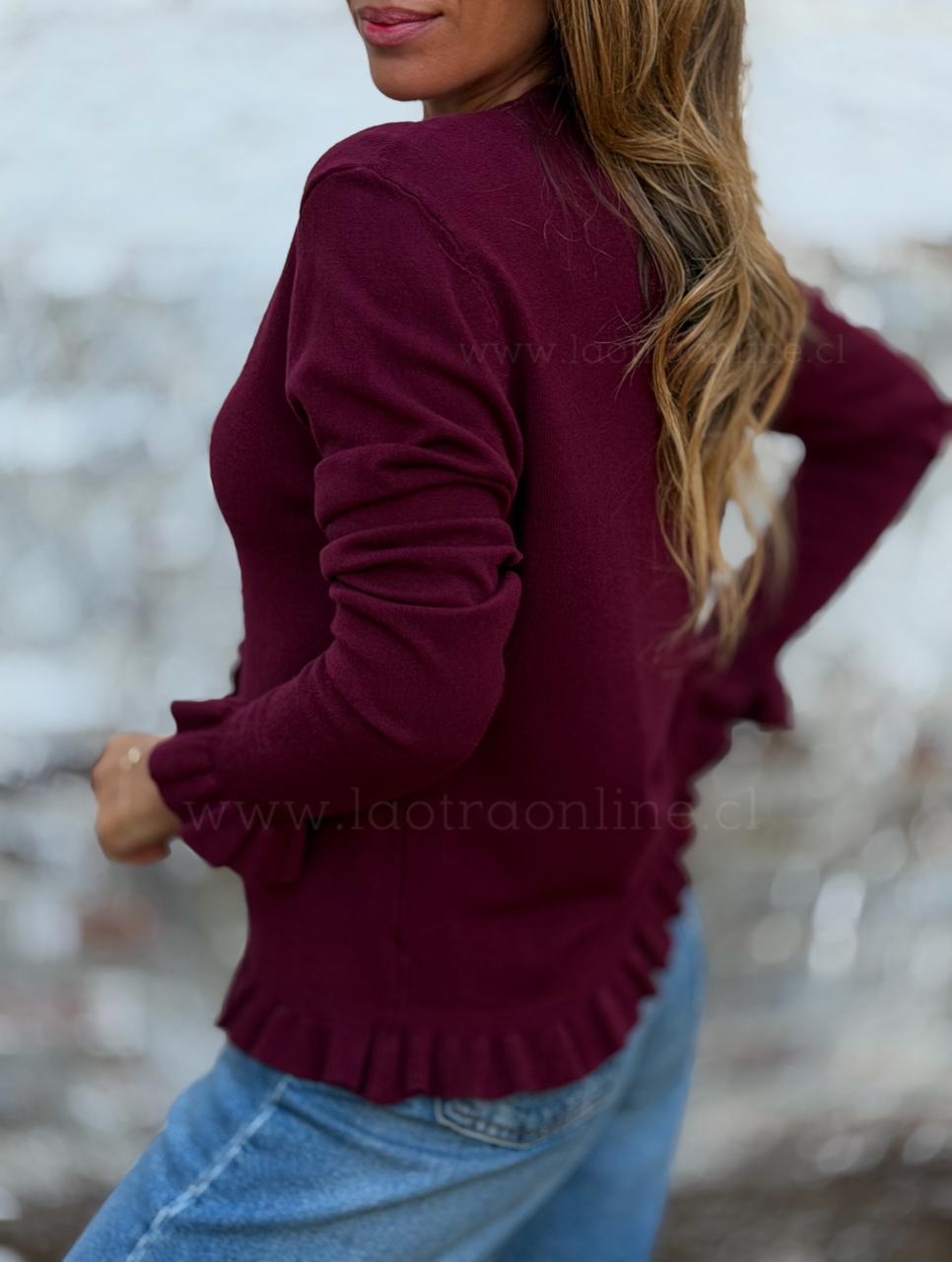 Chaleco Encanto cherry