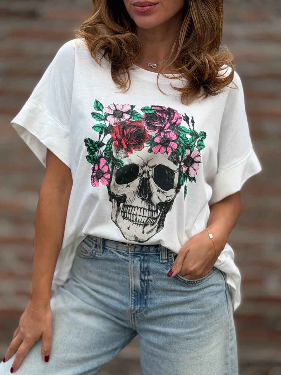 Polera power blanco