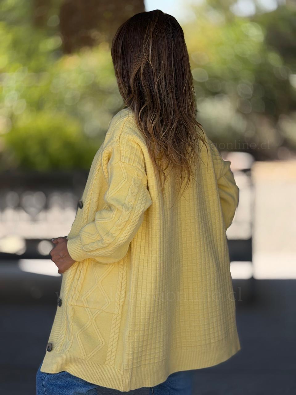 Cárdigan Rombos amarillo