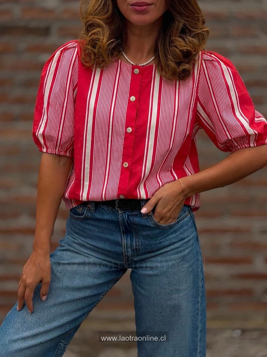 Blusa rayas rosa