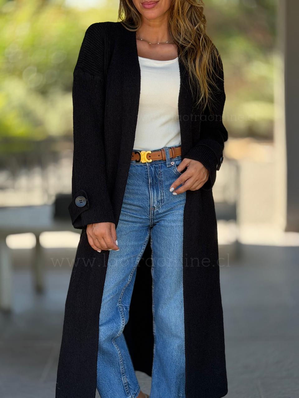 Maxi Cárdigan Sophie negro