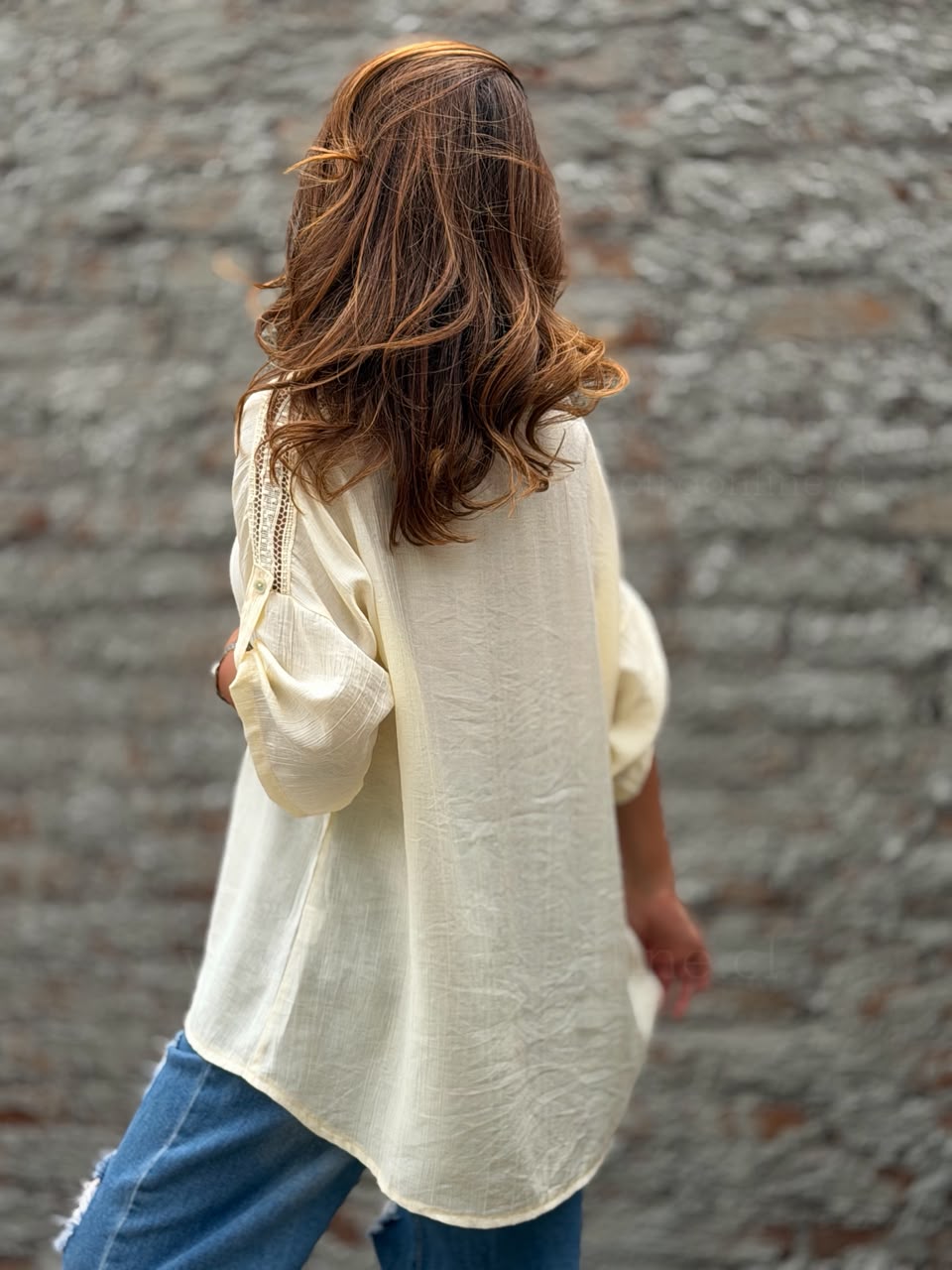 Polera Corona crema