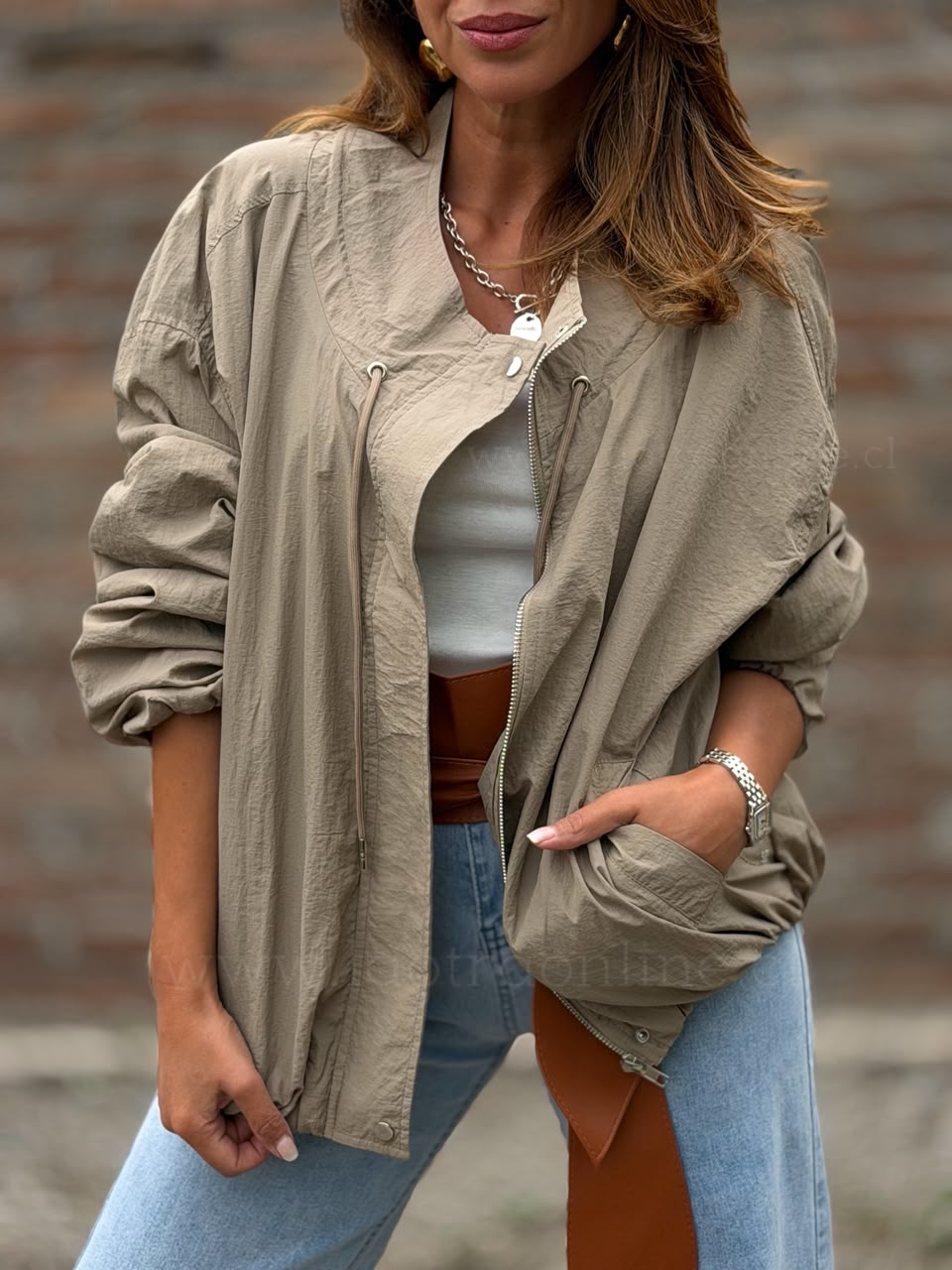 Chaqueta Noruega moka