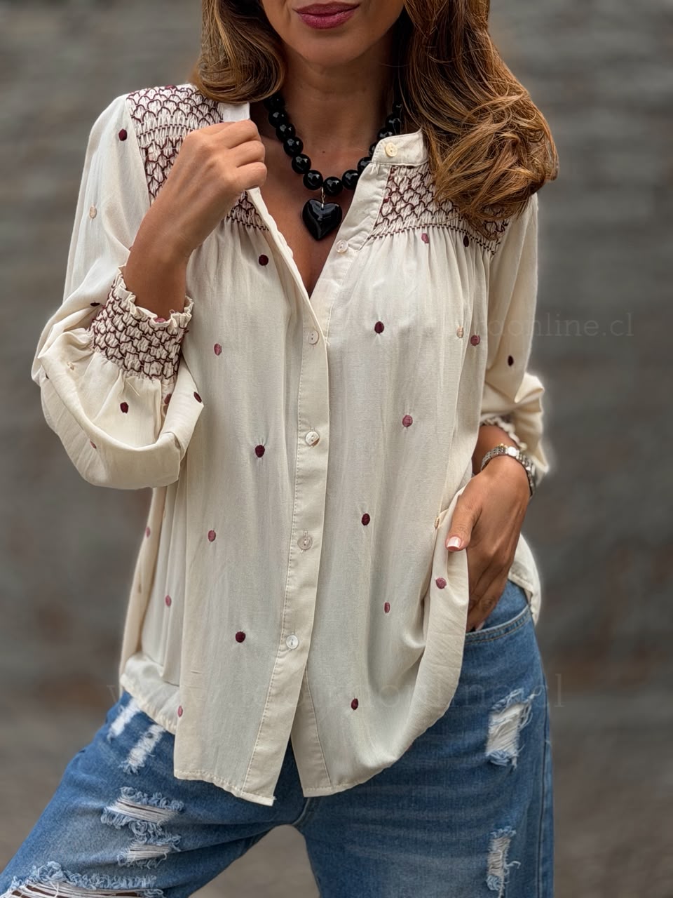 Blusa Eleanor beige