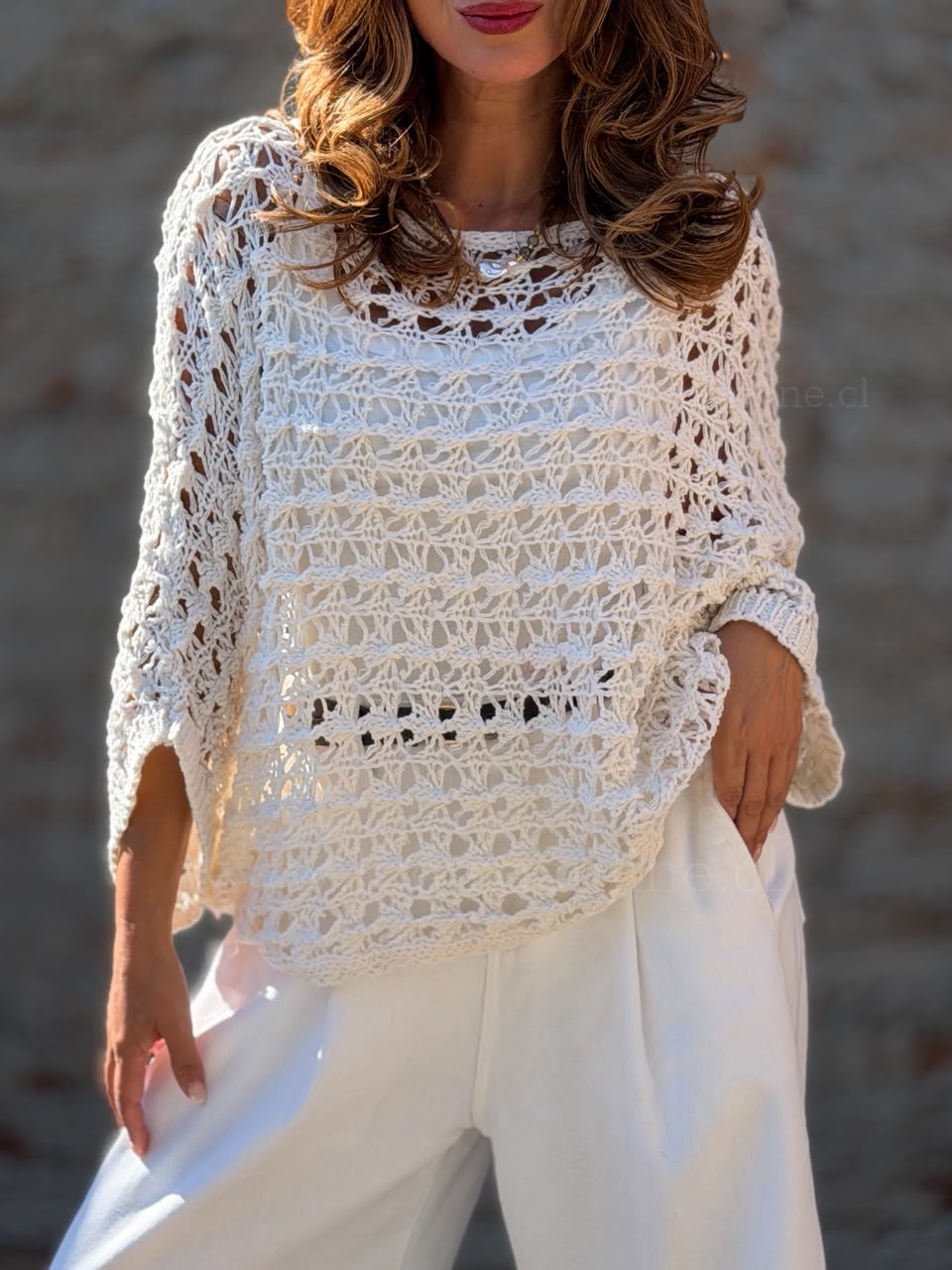 Sweater calado blanco