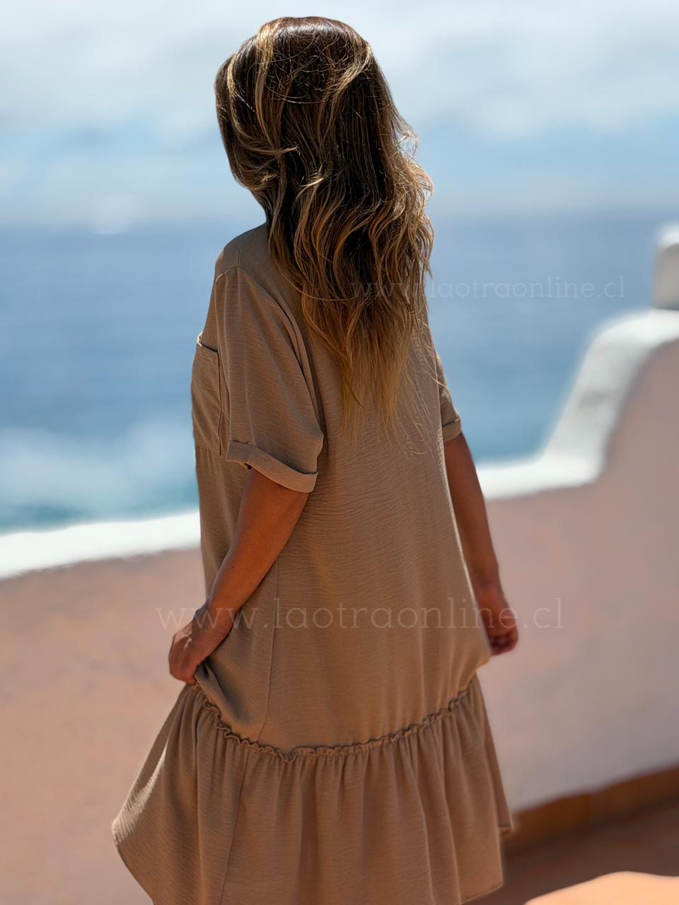 Vestido Eva camel