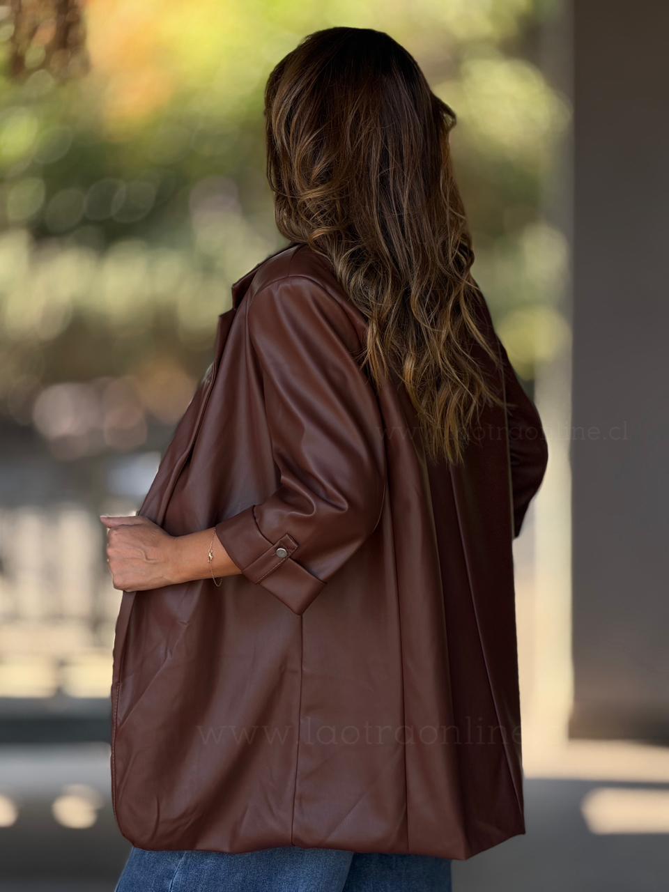 New Blazer ecocuero otoño