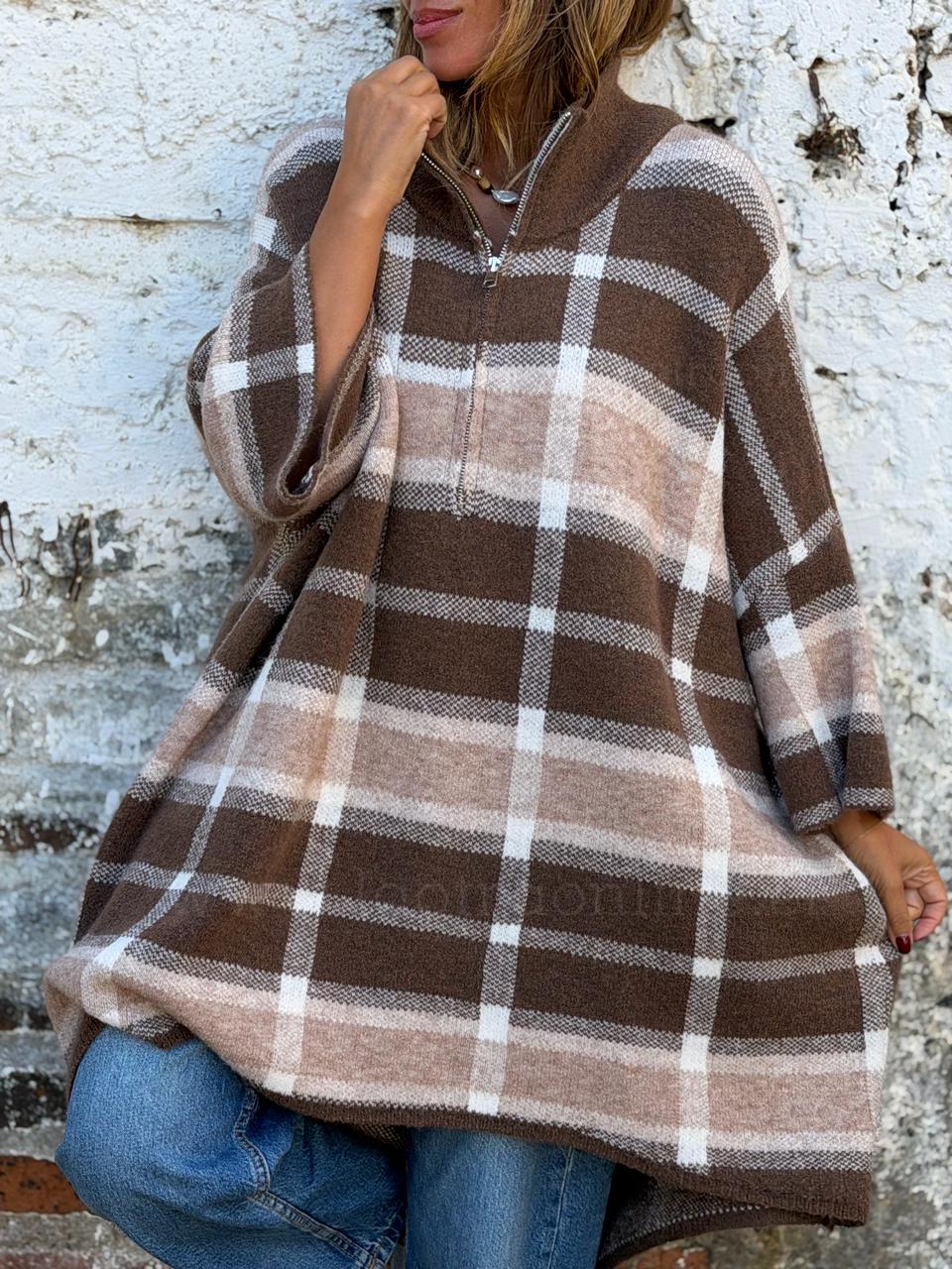 Sweater/Oversize Chloe marrón/arena