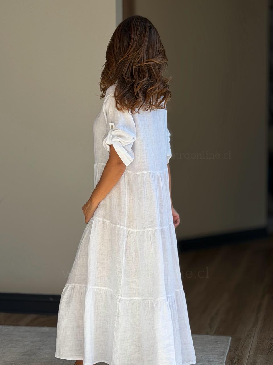 Vestido Lino blanco