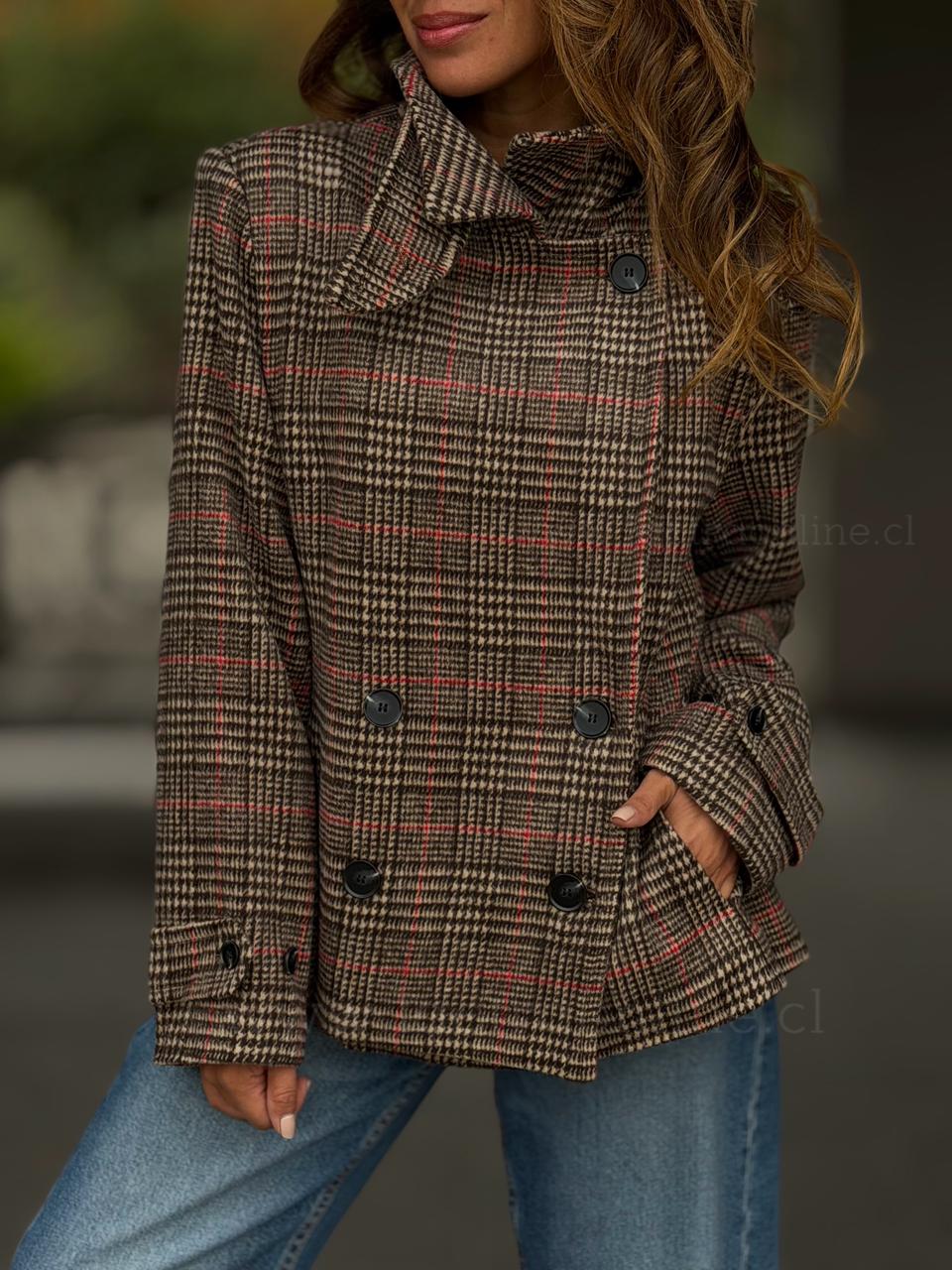 Abrigo Trench Cuadros toffe