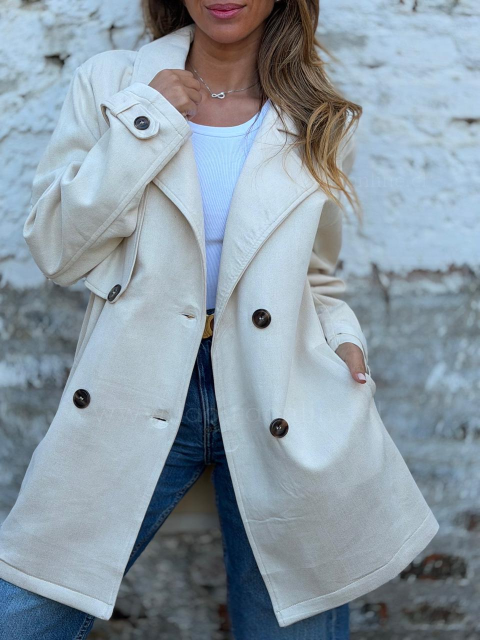 Trench Oversize crema