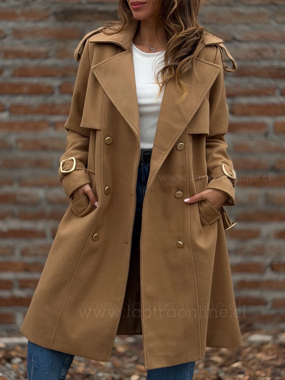 Abrigo New Reina camel