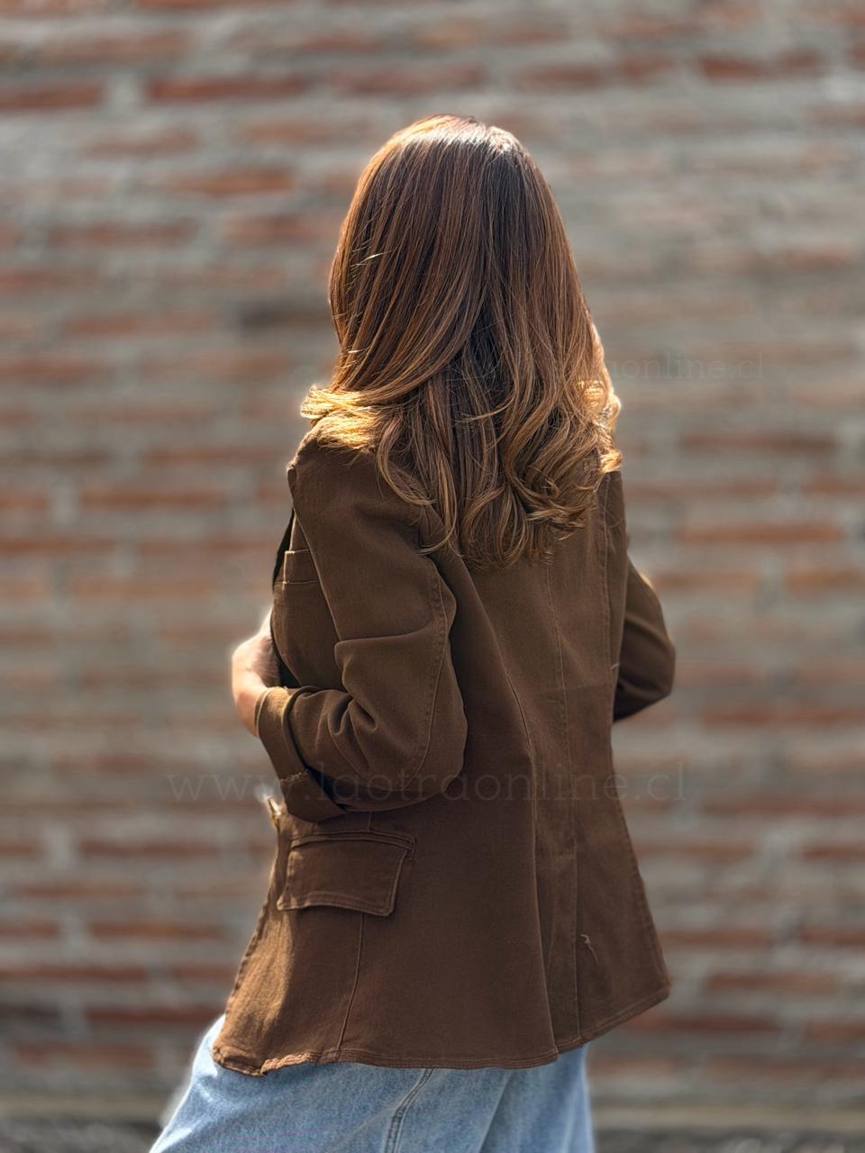 Blazer Mezclilla marrón