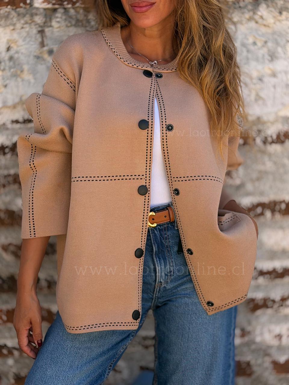 Abrigo Windsor camel