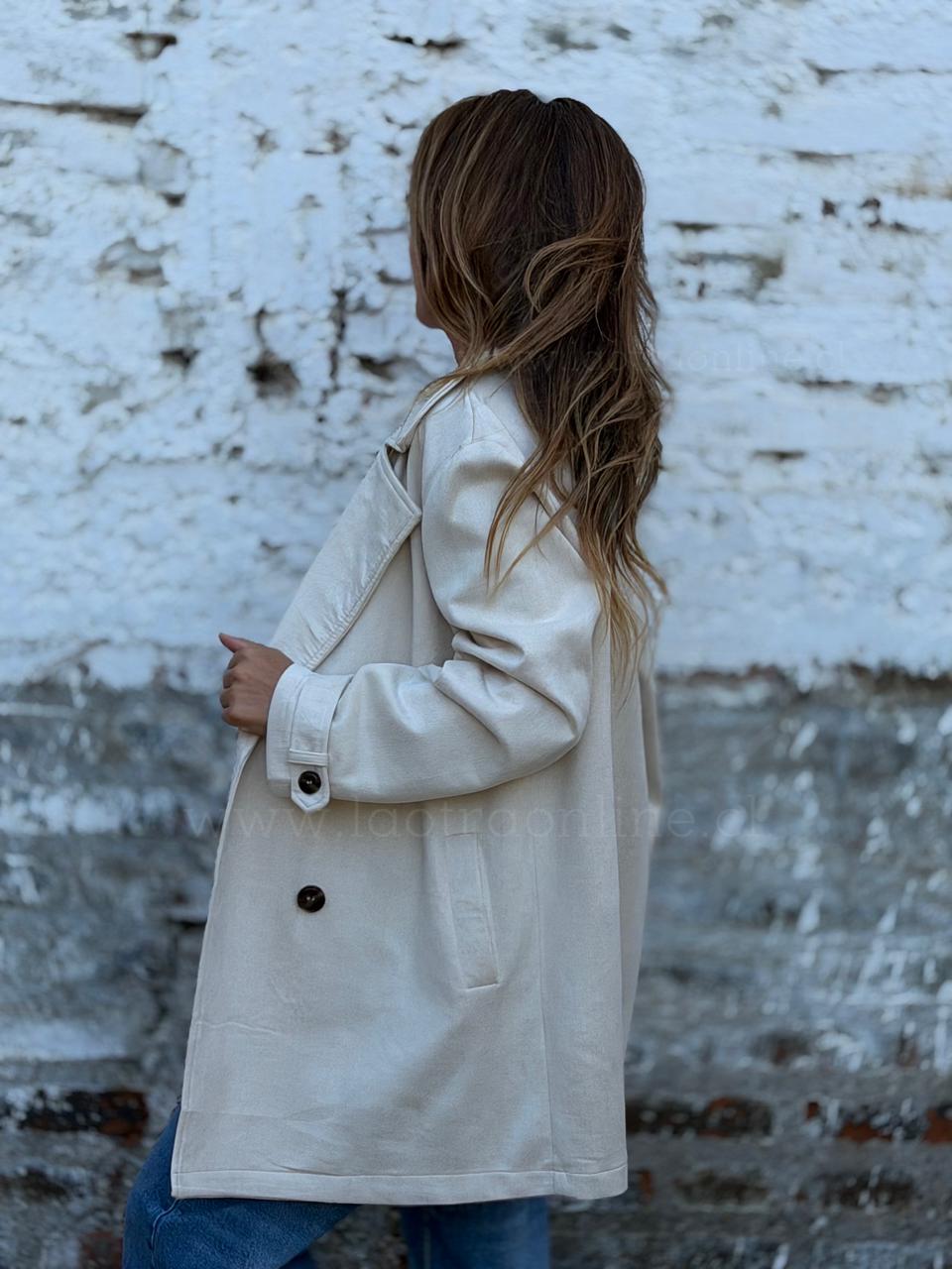 Trench Oversize crema