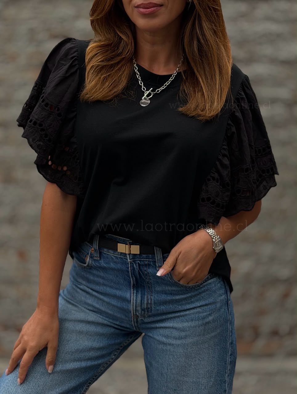 Polera Seúl negro